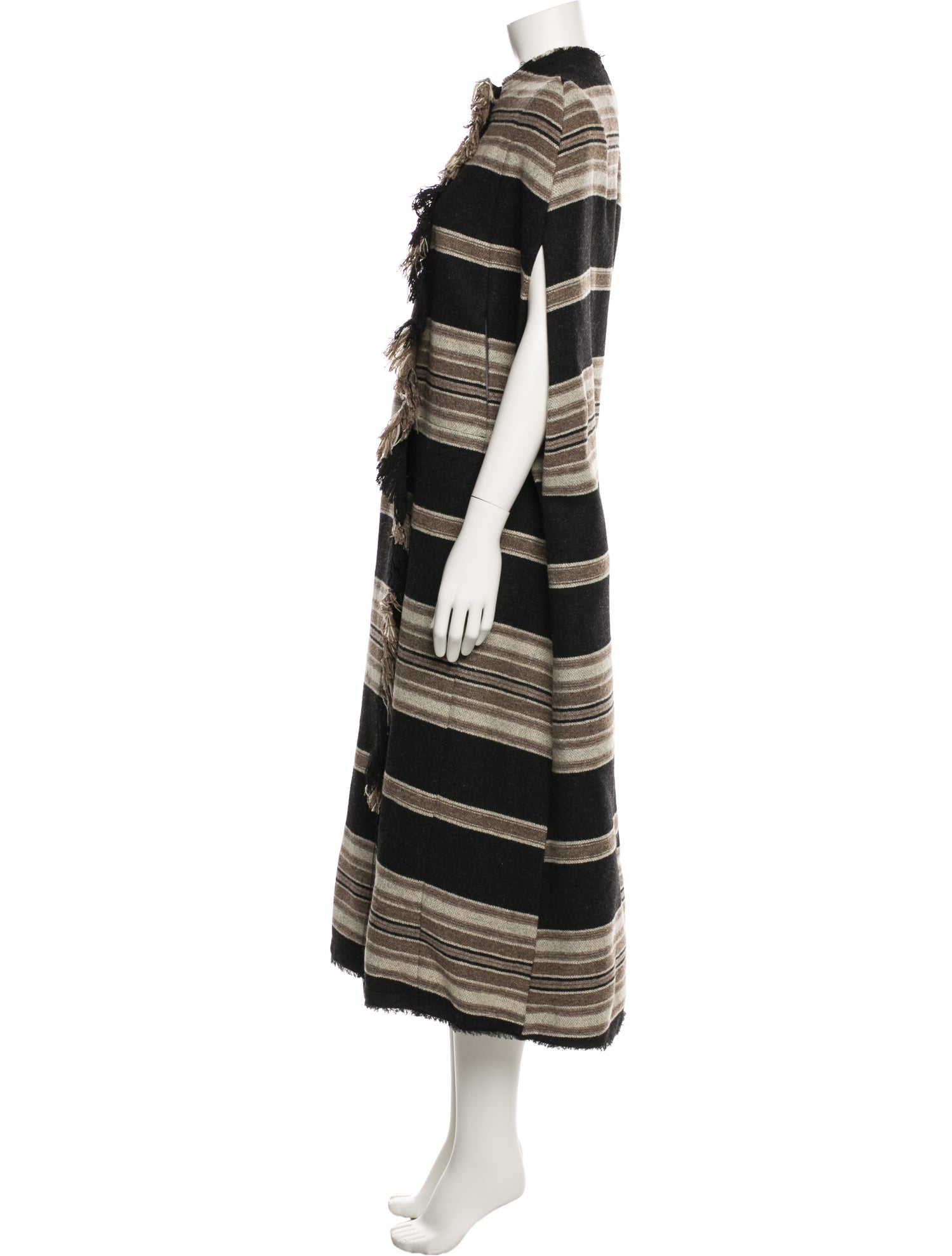 Isabel Marant Virgin Wool Striped Trench Coat