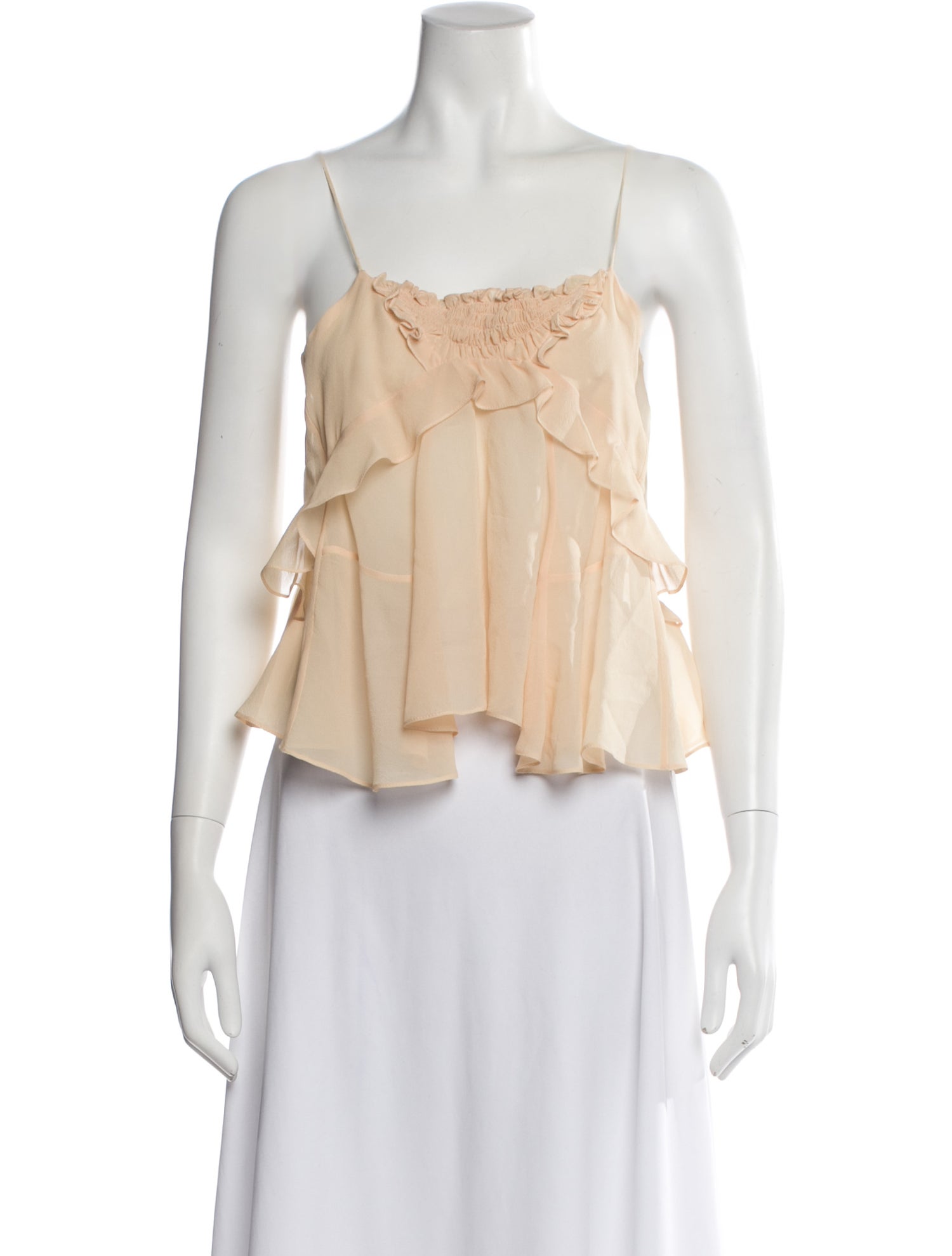 Isabel Marant Silk Square Neckline Crop Top