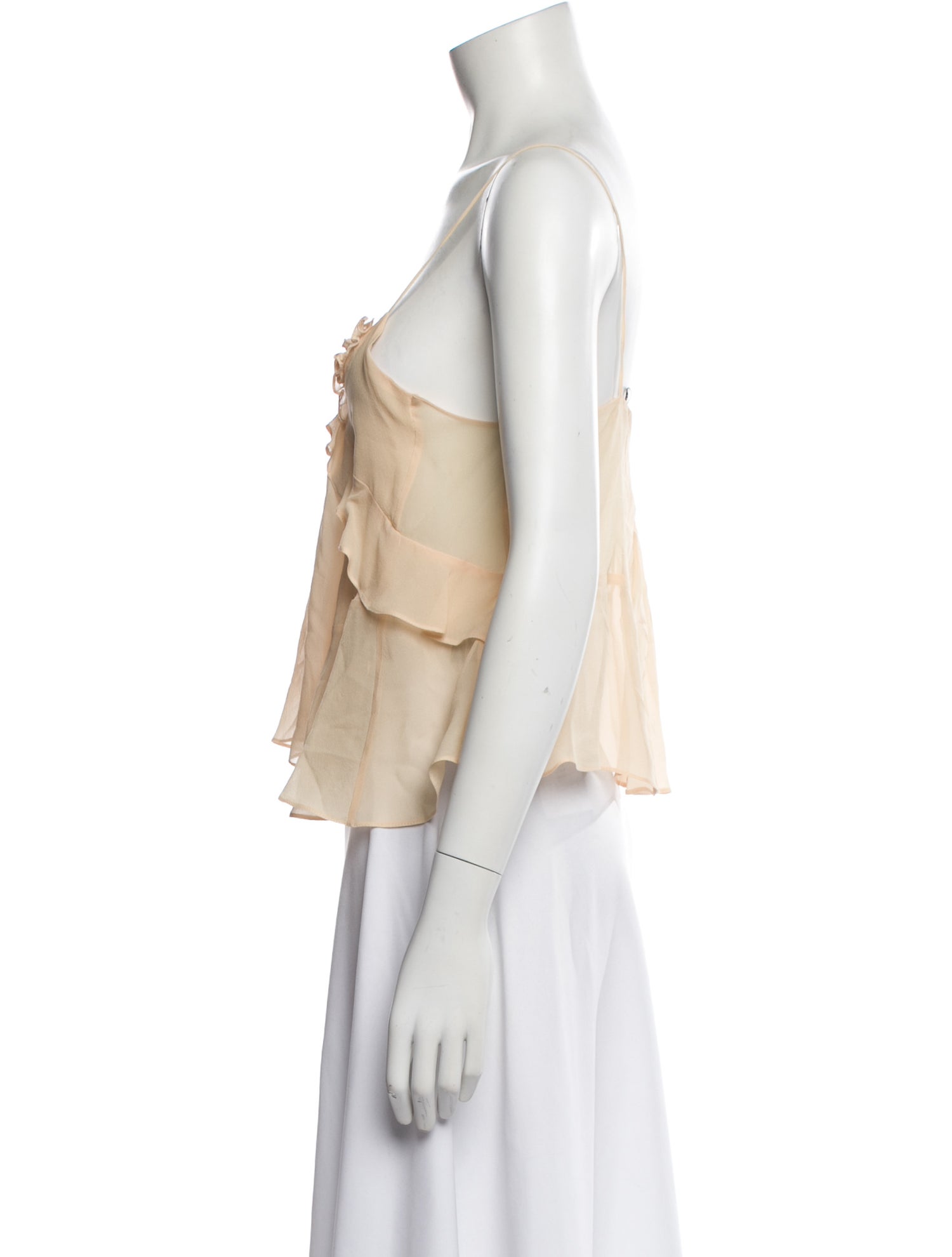 Isabel Marant Silk Square Neckline Crop Top