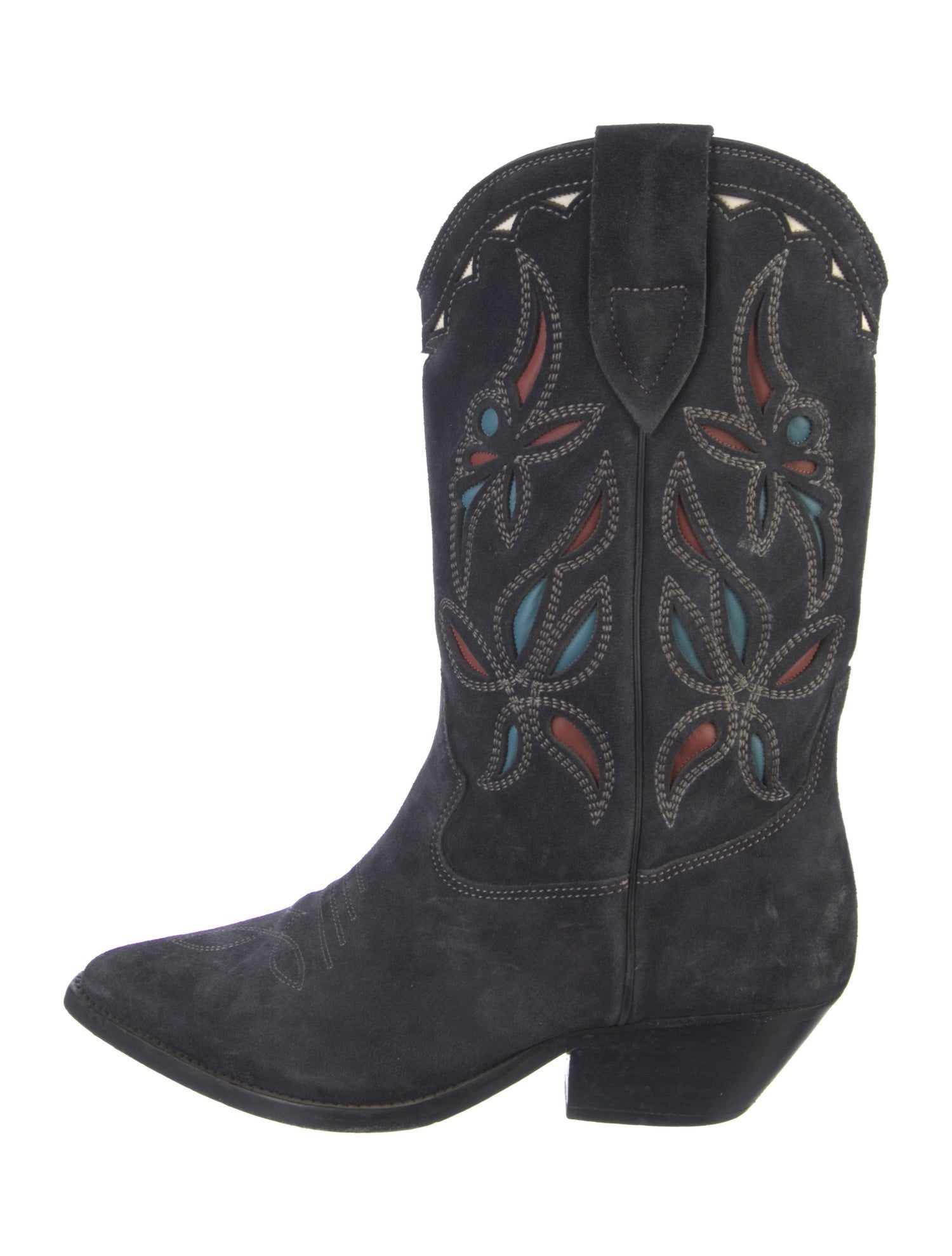 Isabel Marant Suede Printed Western Boots
