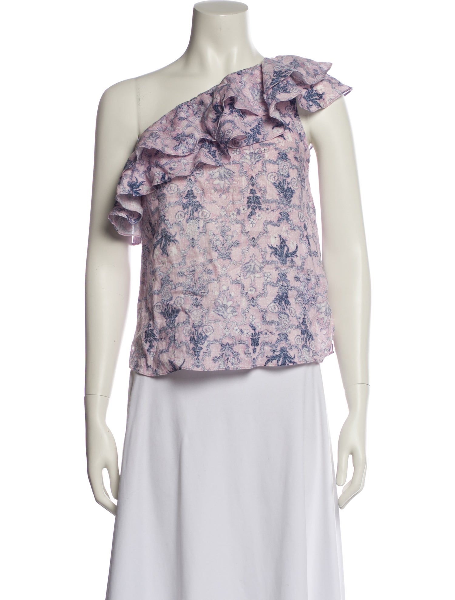 Isabel Marant Linen Floral Print Crop Top