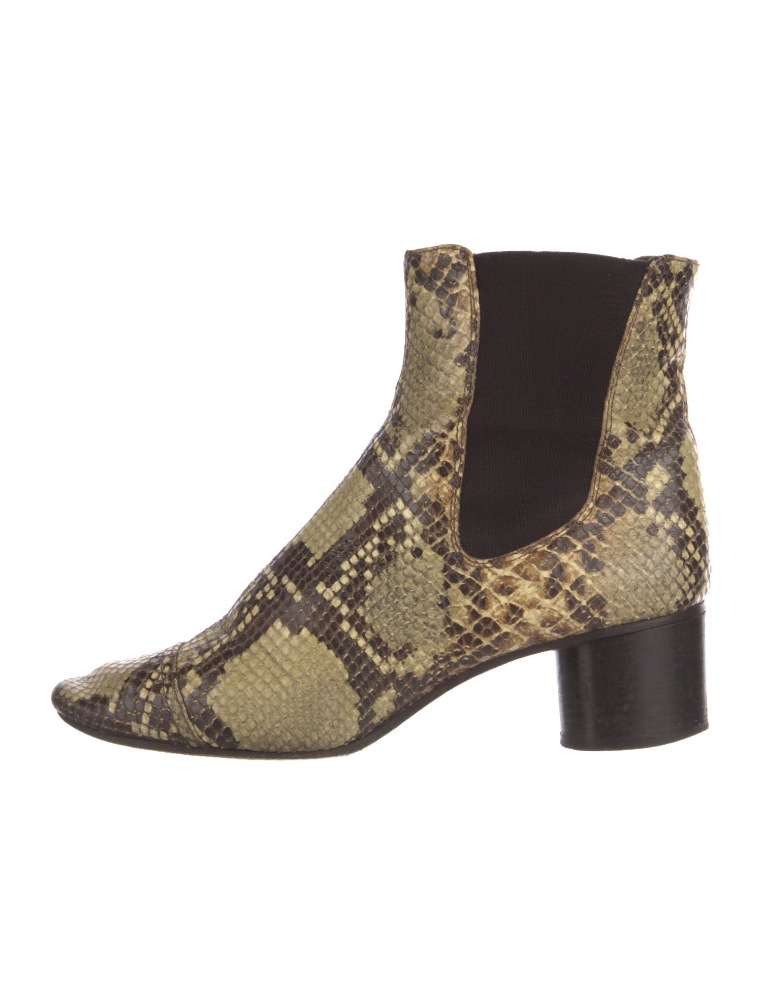 Isabel Marant Snakeskin Animal Print Chelsea Boots