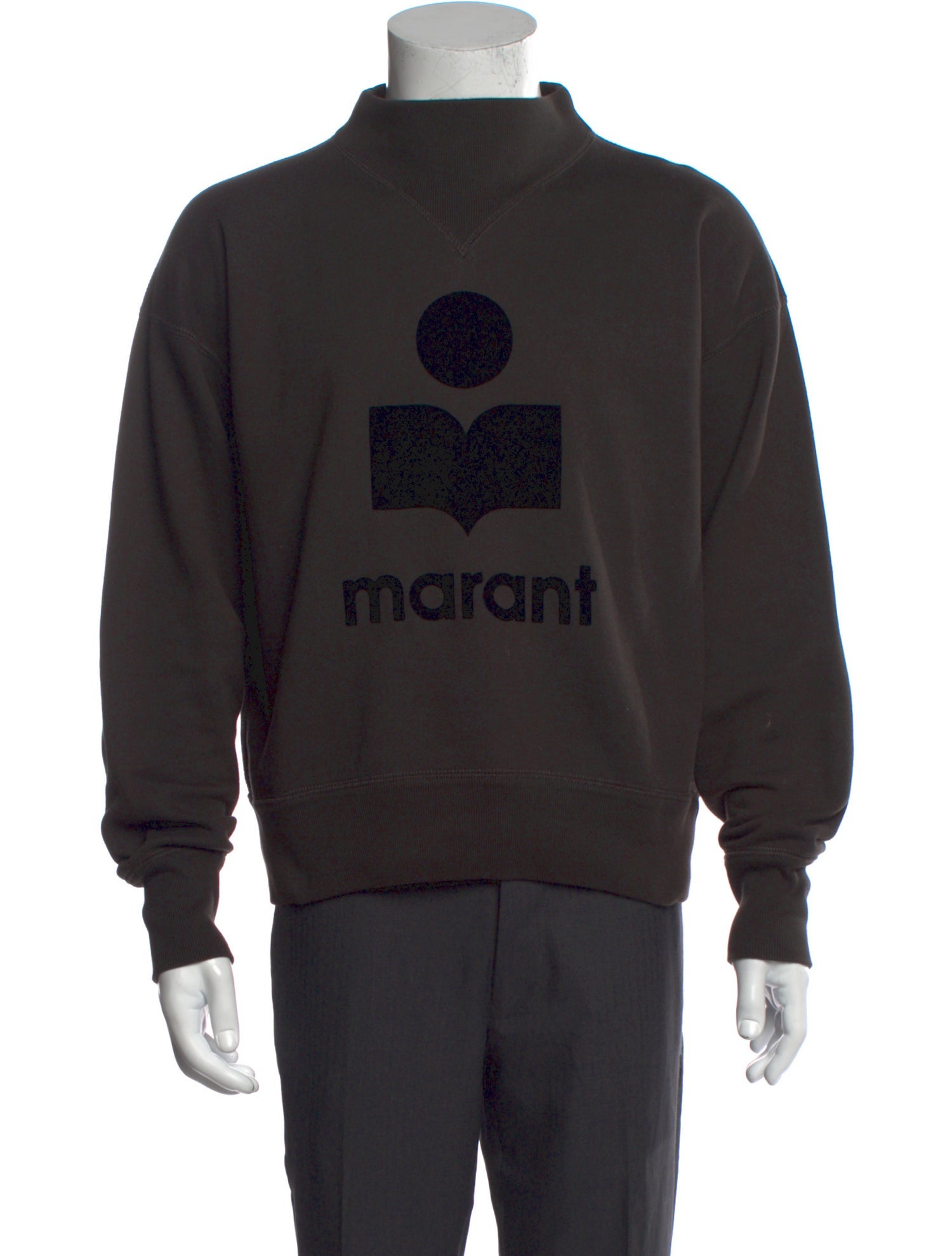 Isabel Marant Graphic Print Mock Neck Sweatshirt