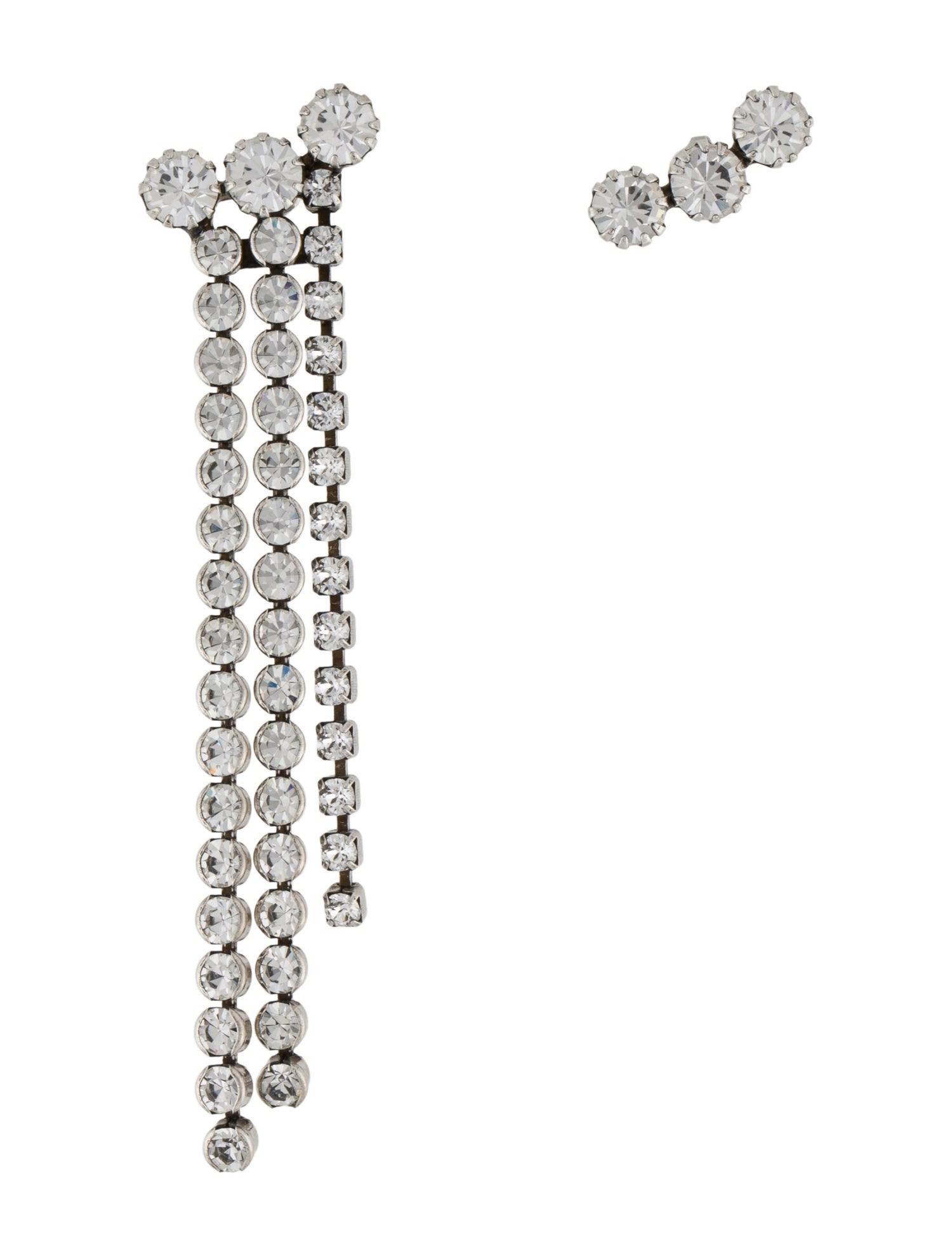 Isabel Marant Crystal 'A Wild Shore Asymmetric' Mismatched Drop Earrings