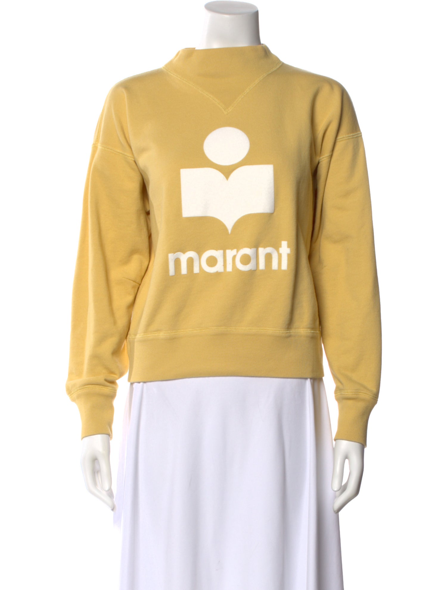 Isabel Marant Graphic Print Mock Neck Sweatshirt