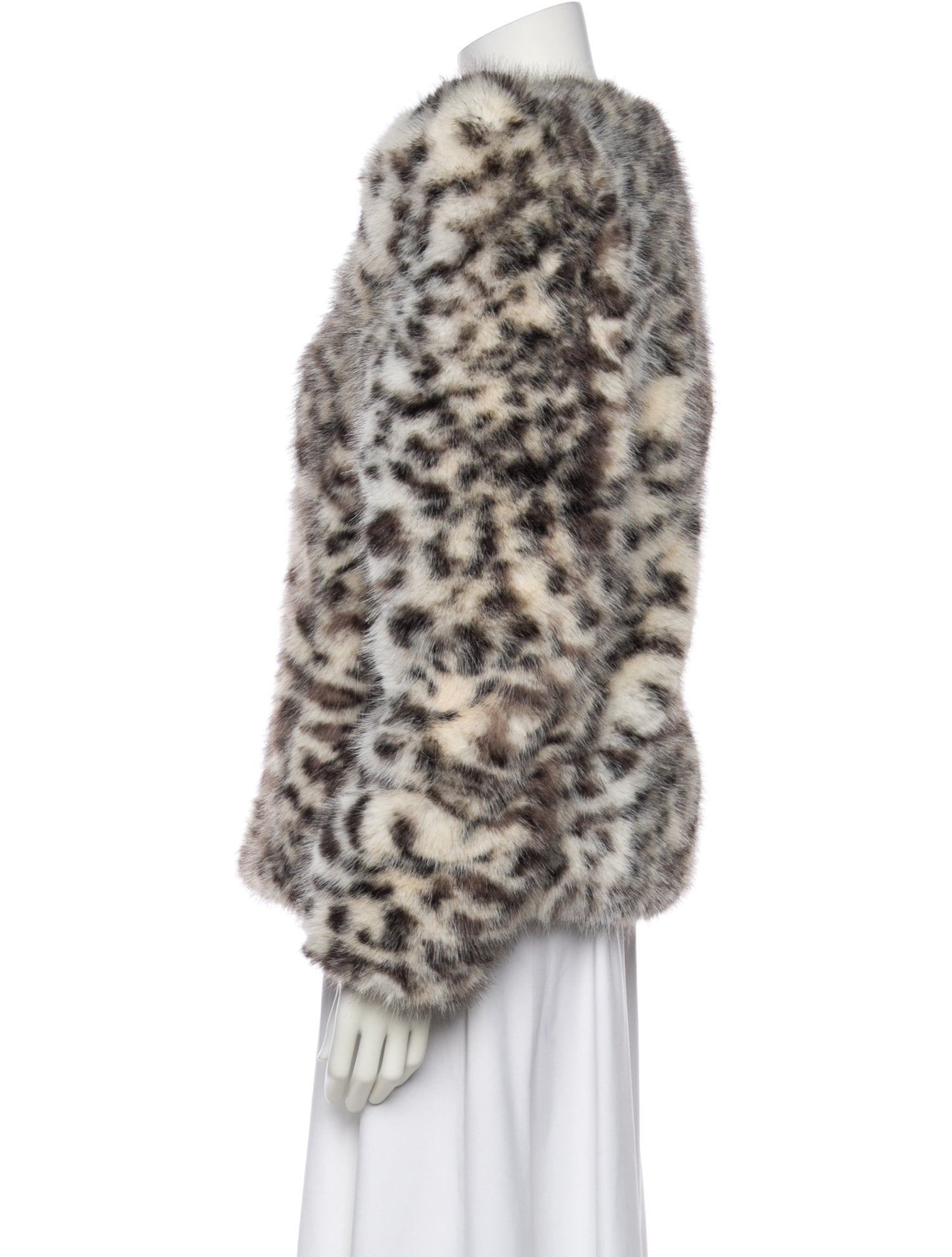 Isabel Marant Faux Fur Animal Print Faux Fur Coat