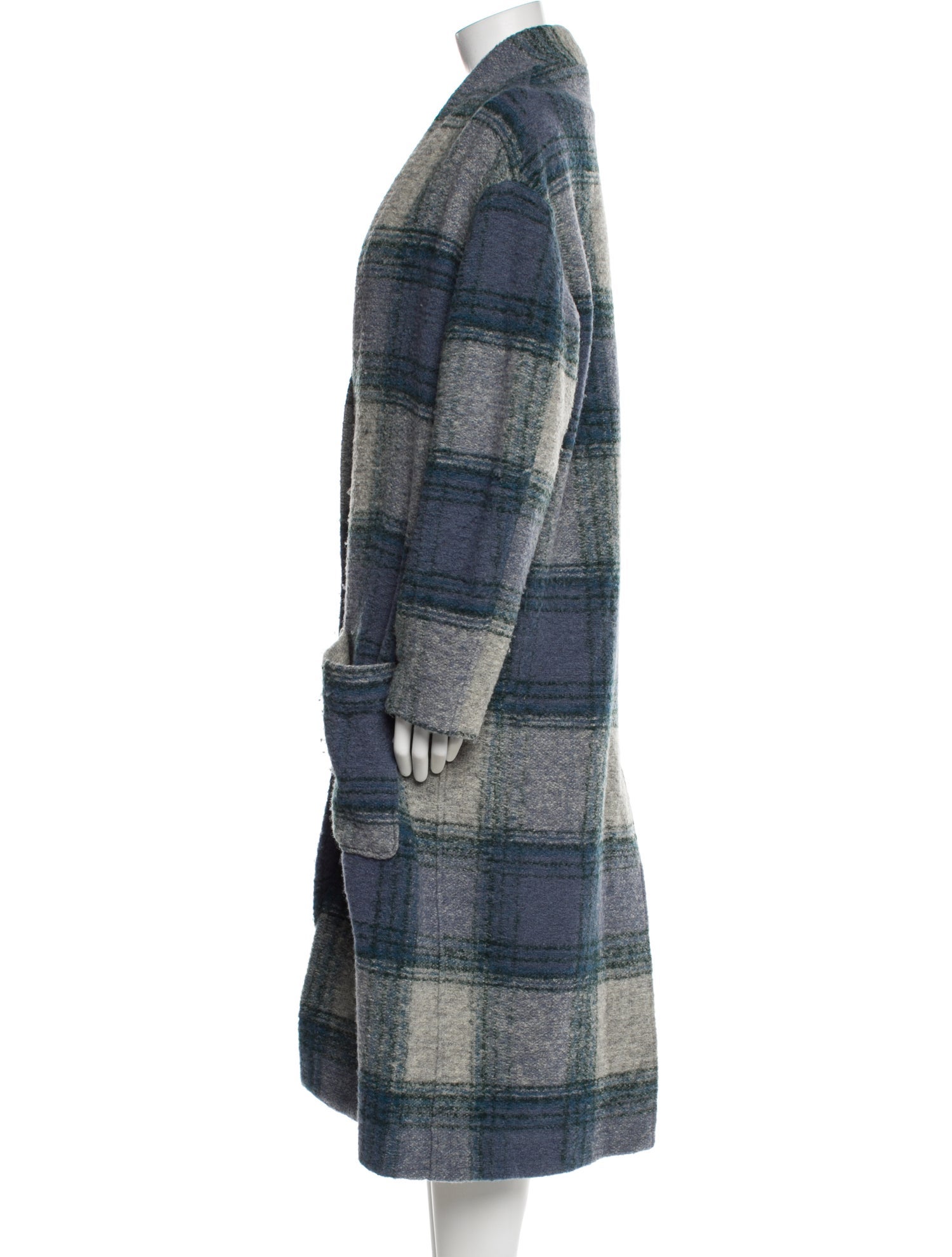 Isabel Marant Wool Plaid Print Coat