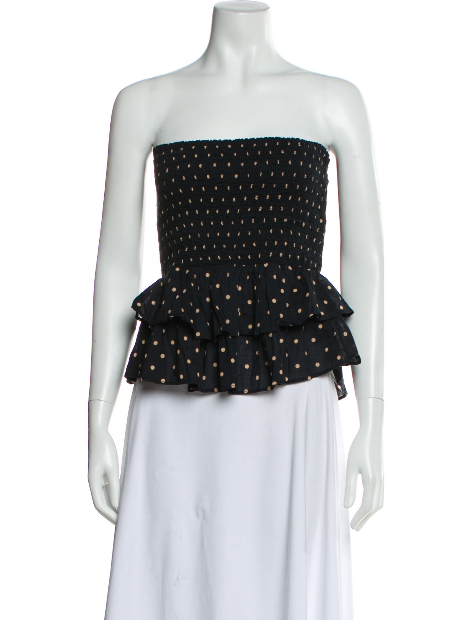 Isabel Marant Polka Dot Print Strapless Top