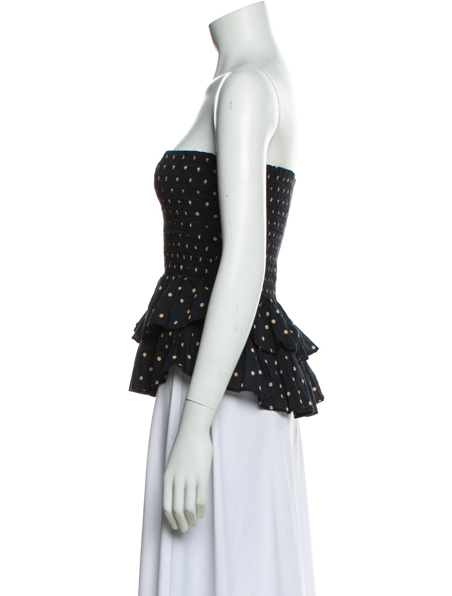 Isabel Marant Polka Dot Print Strapless Top