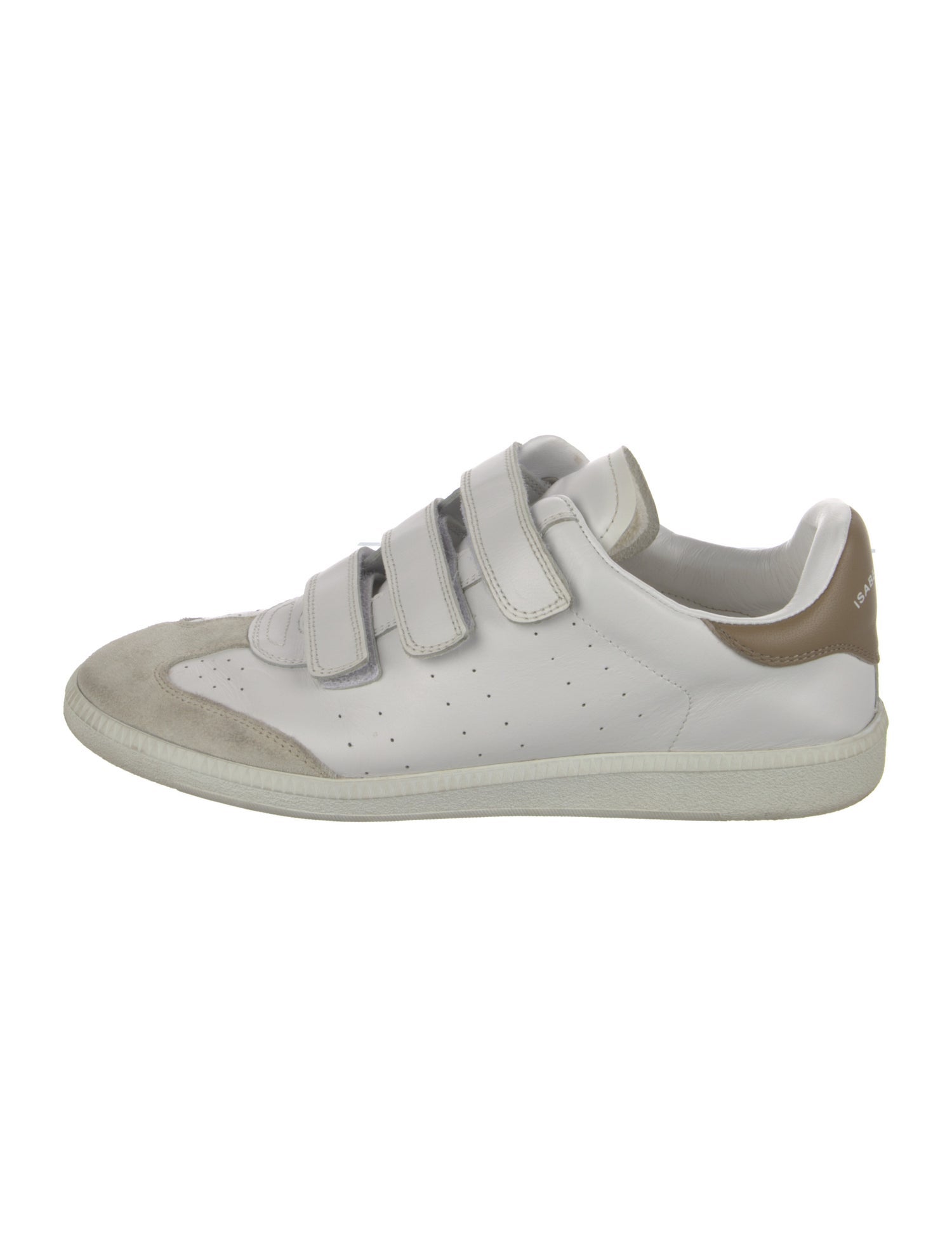 Isabel Marant Leather Colorblock Pattern Sneakers