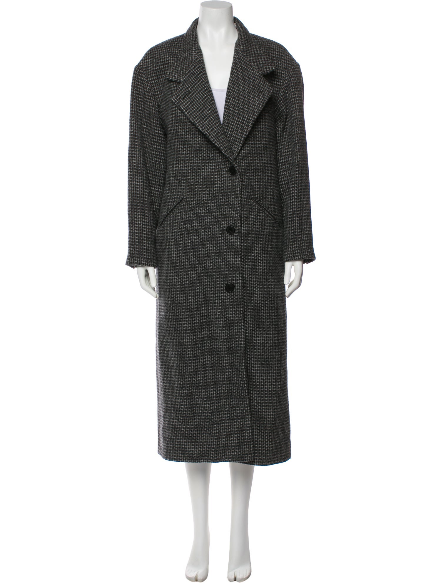 Isabel Marant Wool Tweed Pattern Coat