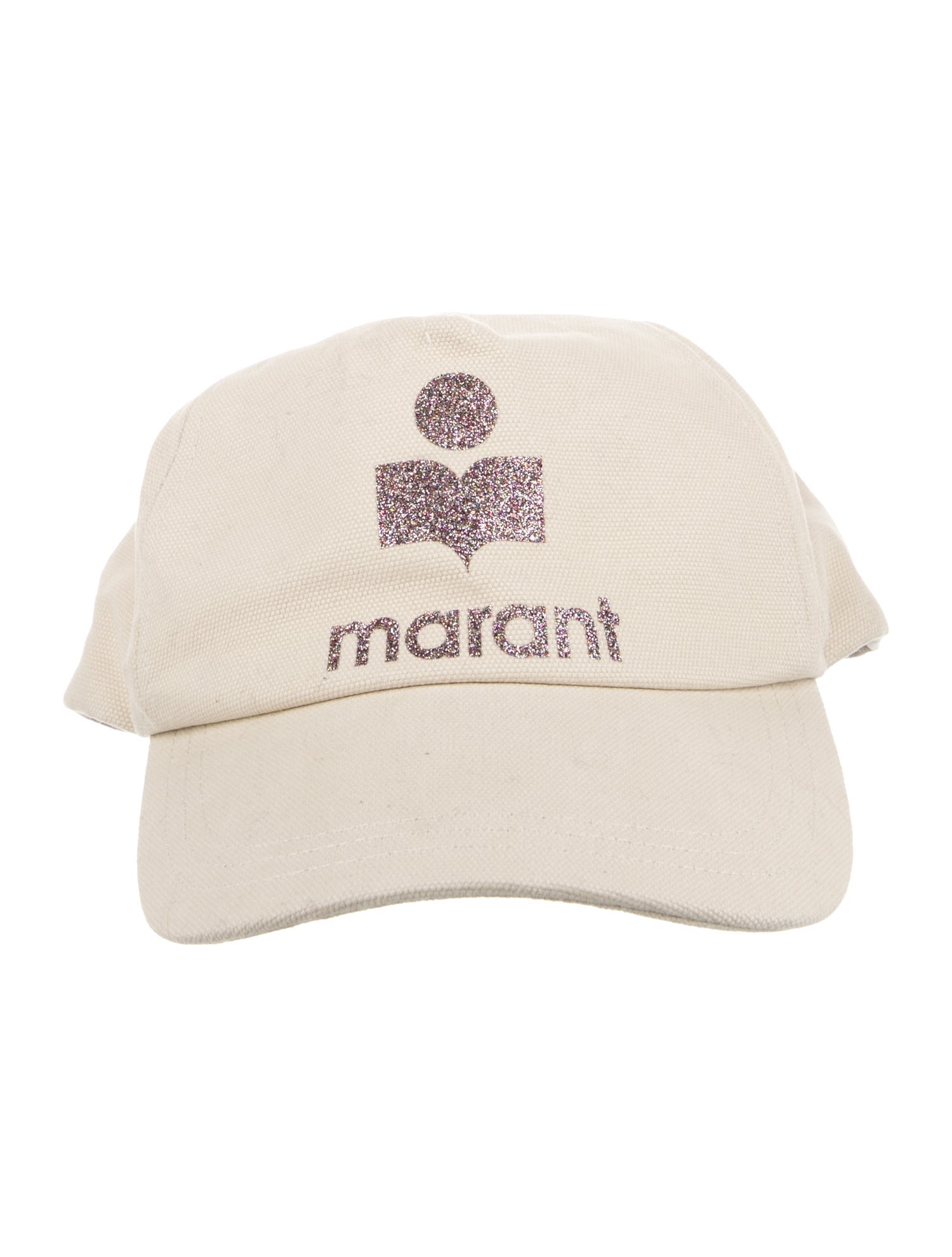 Isabel Marant Cream Logo Baseball Hat