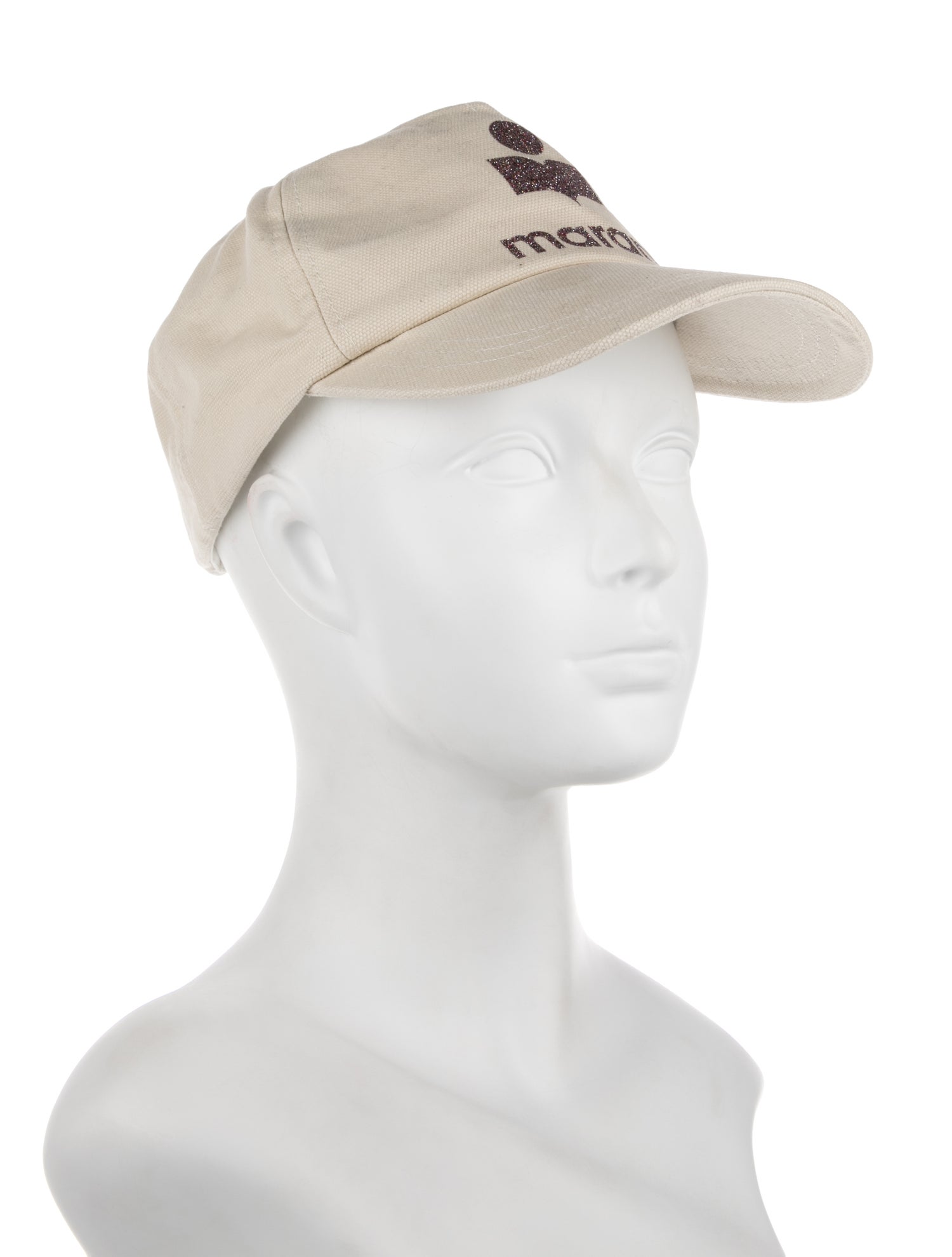 Isabel Marant Cream Logo Baseball Hat
