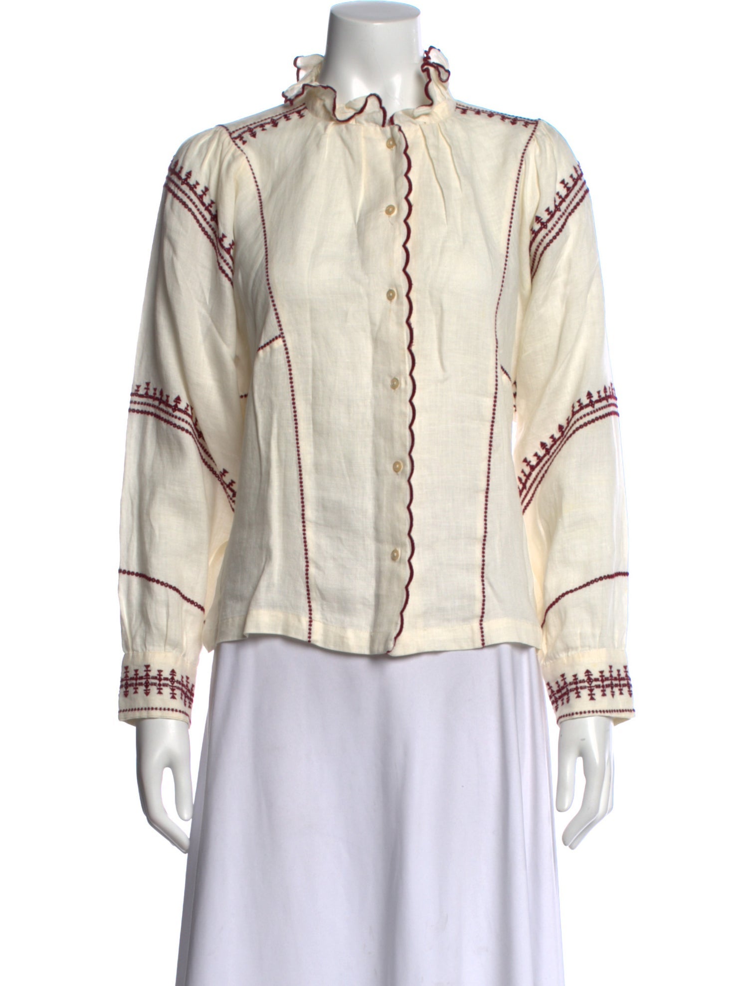 Isabel Marant Linen Patterned Blouse