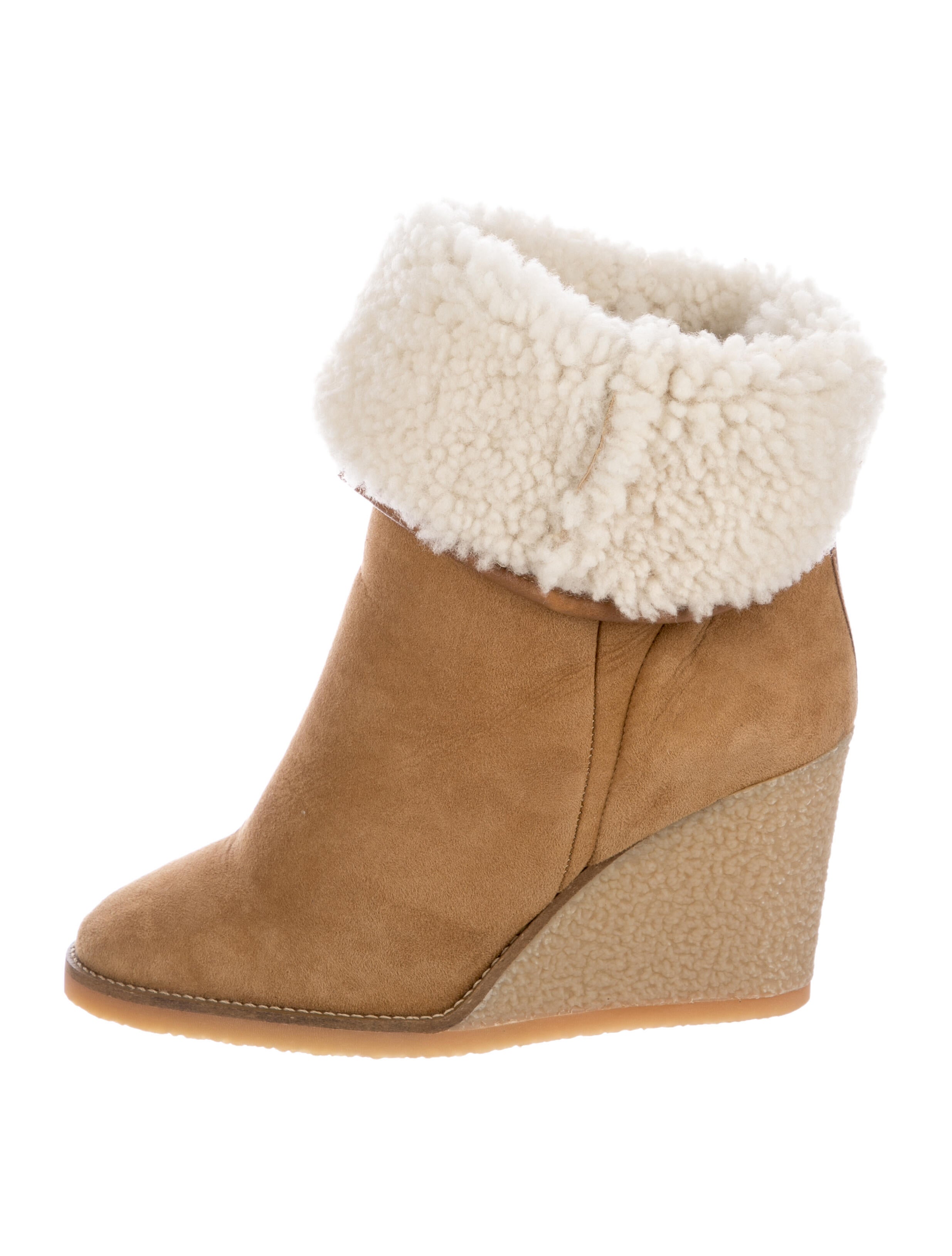 Isabel Marant Suede Fur Trim Boots