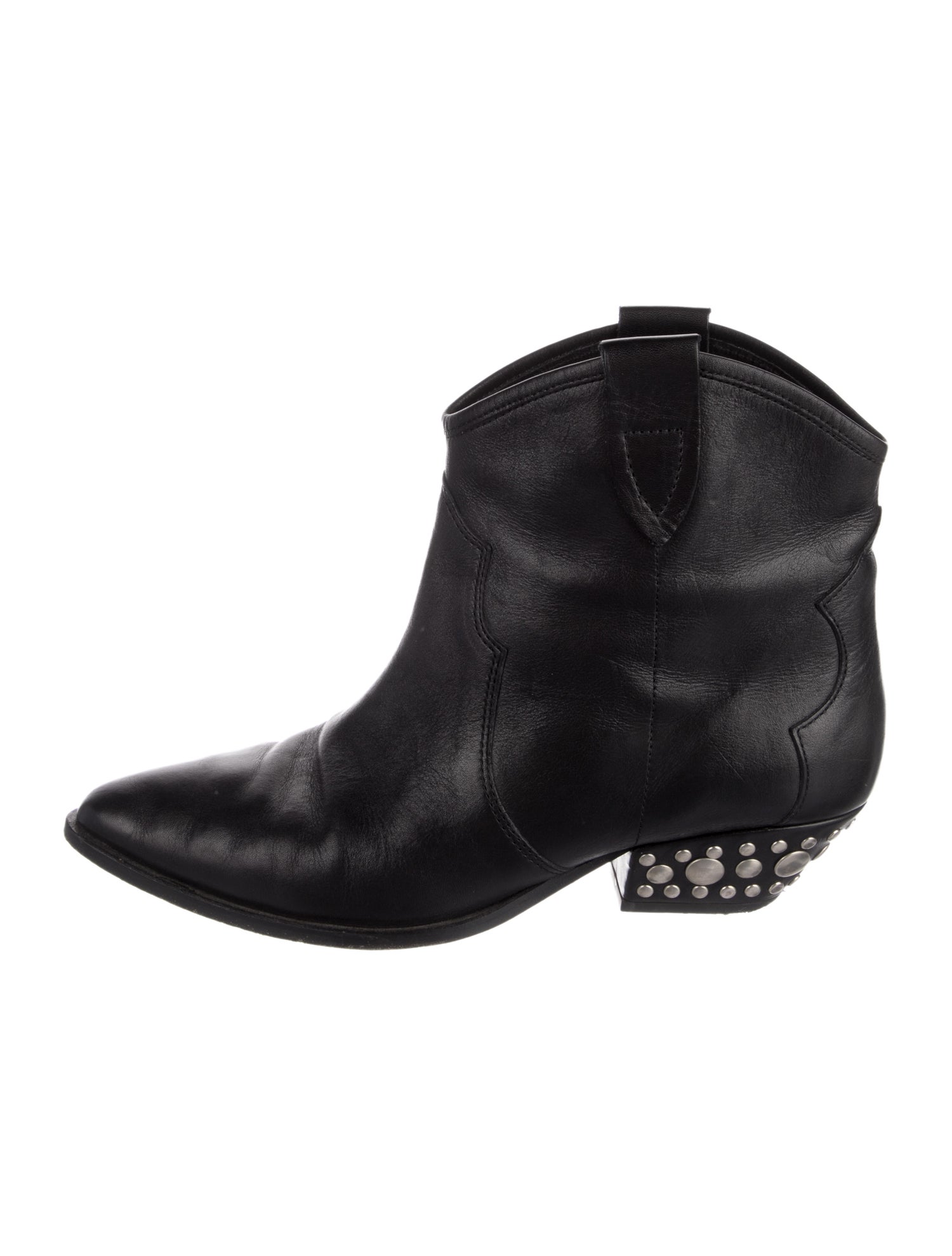 Isabel Marant Leather Studded Accents Western Boots