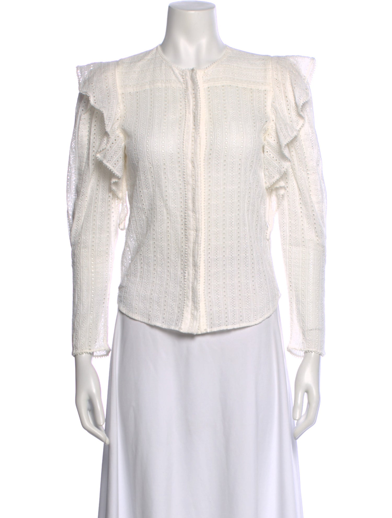 Isabel Marant Lace Pattern Crew Neck Blouse