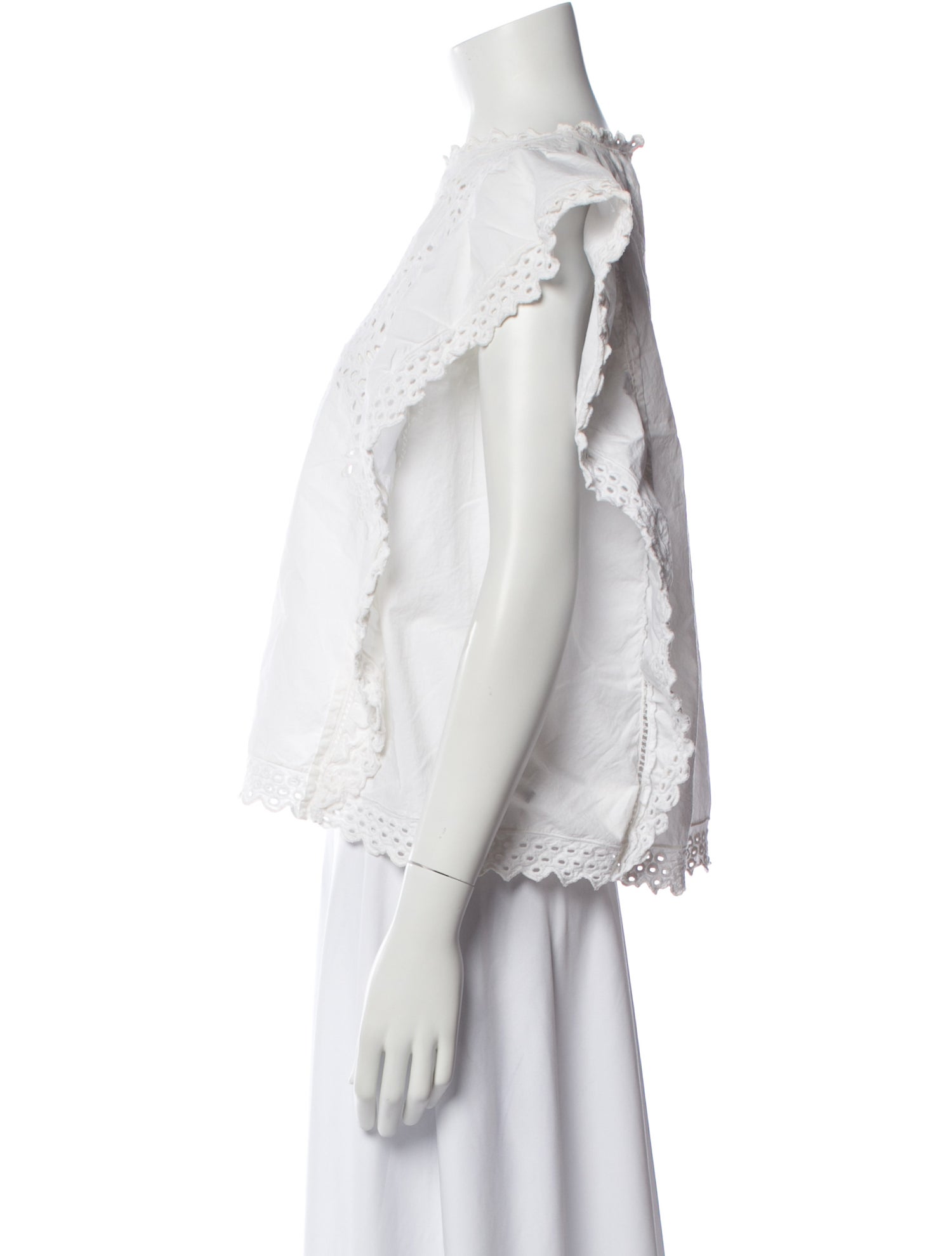 Isabel Marant Lace Pattern Crew Neck Blouse