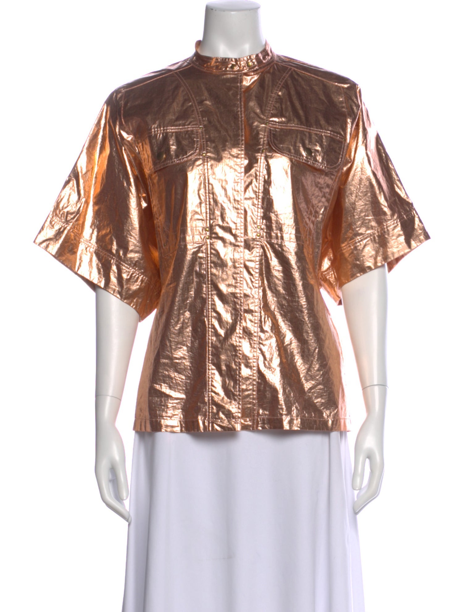 Isabel Marant Mock Neck Short Sleeve Top w/ Tags