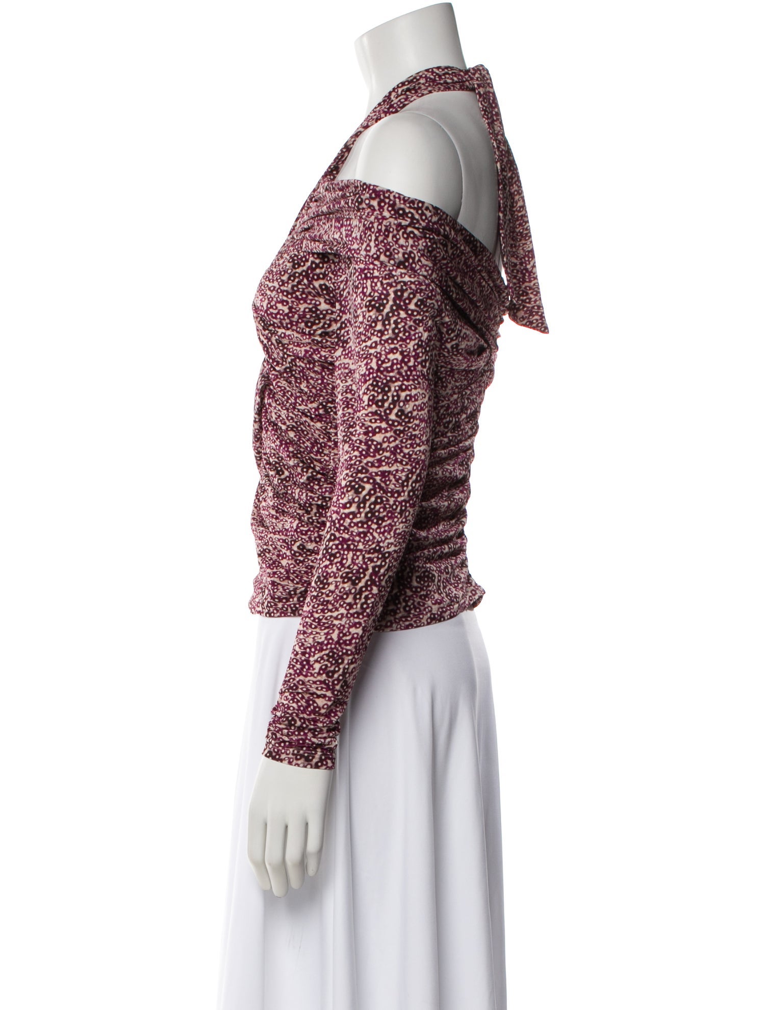 Isabel Marant Patterned Off-The-Shoulder Top w/ Tags