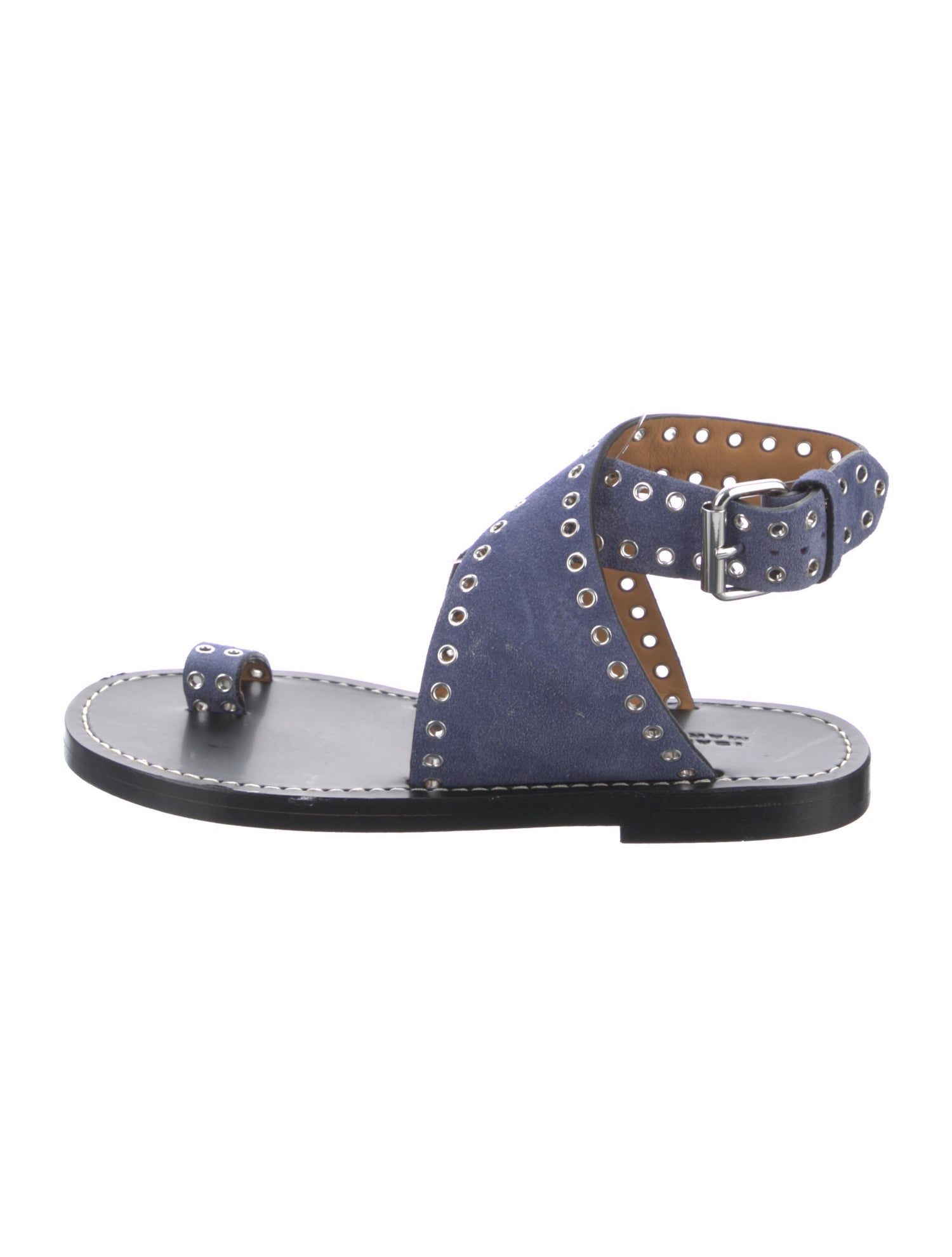 Isabel Marant Suede Lasercut Accents Gladiator Sandals