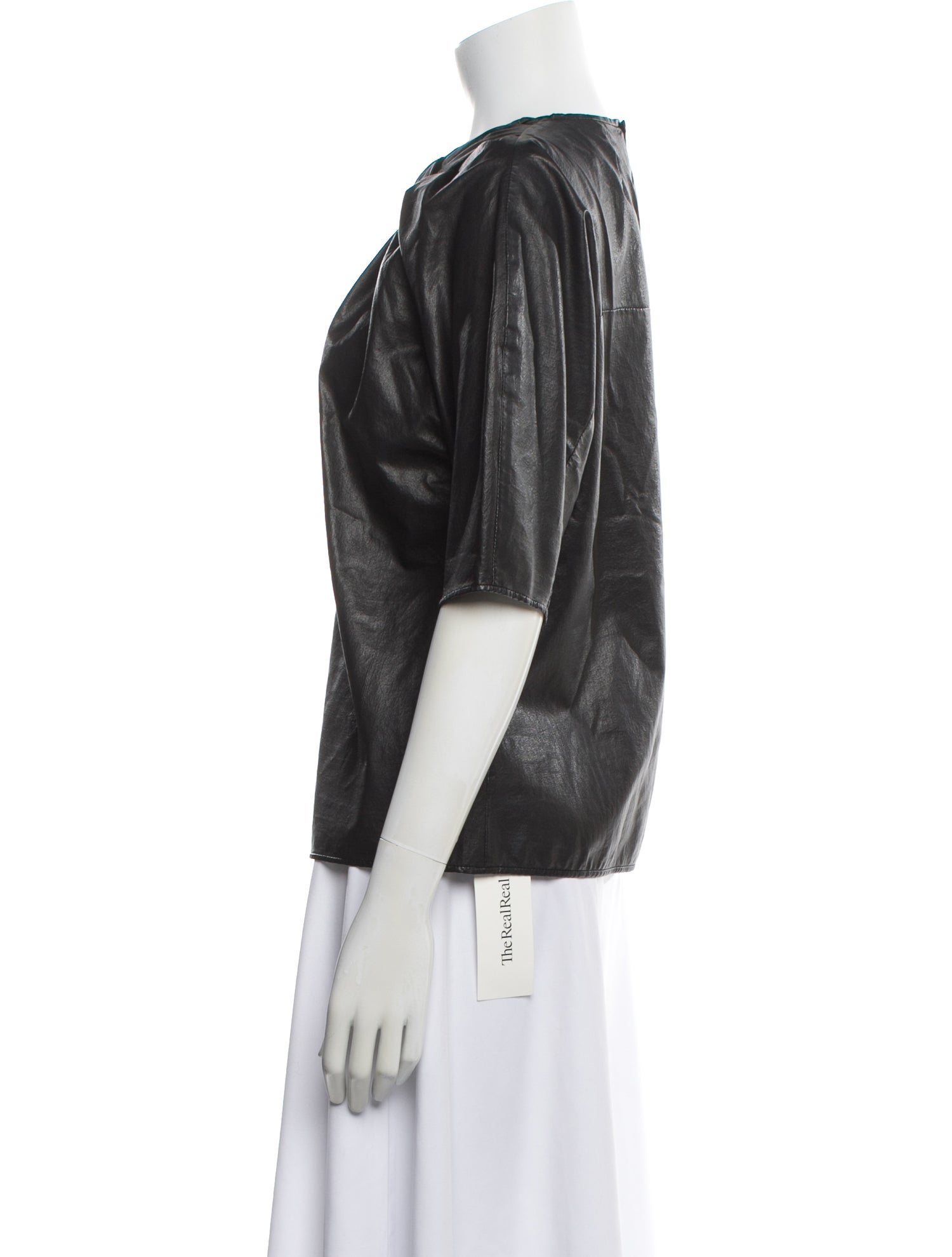 Isabel Marant Lambskin Crew Neck Top