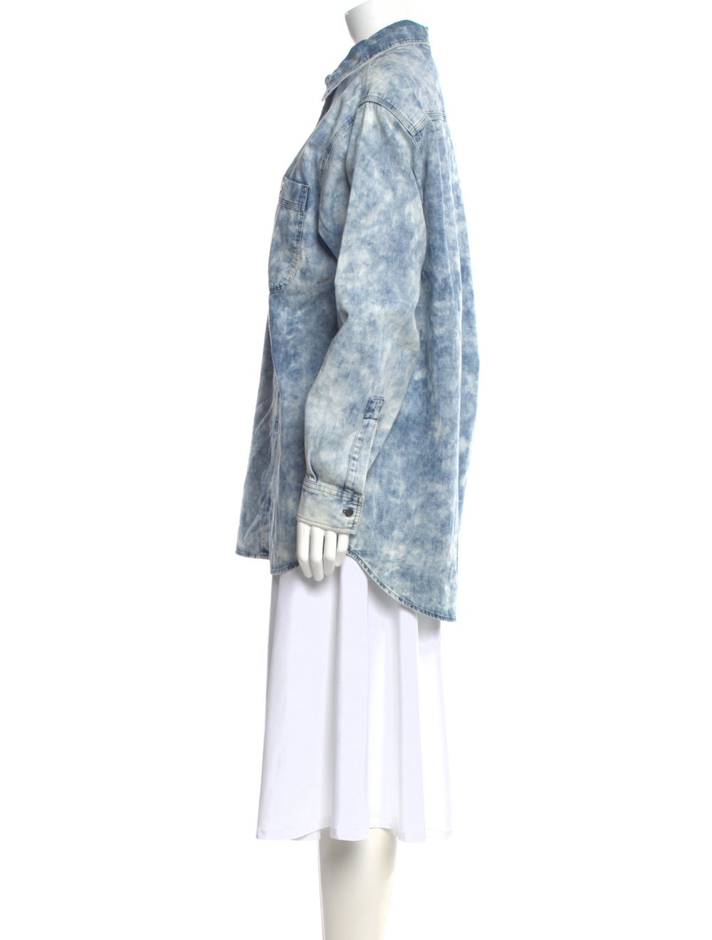 Isabel Marant Patterned Long Sleeve Button-Up Top - image 2