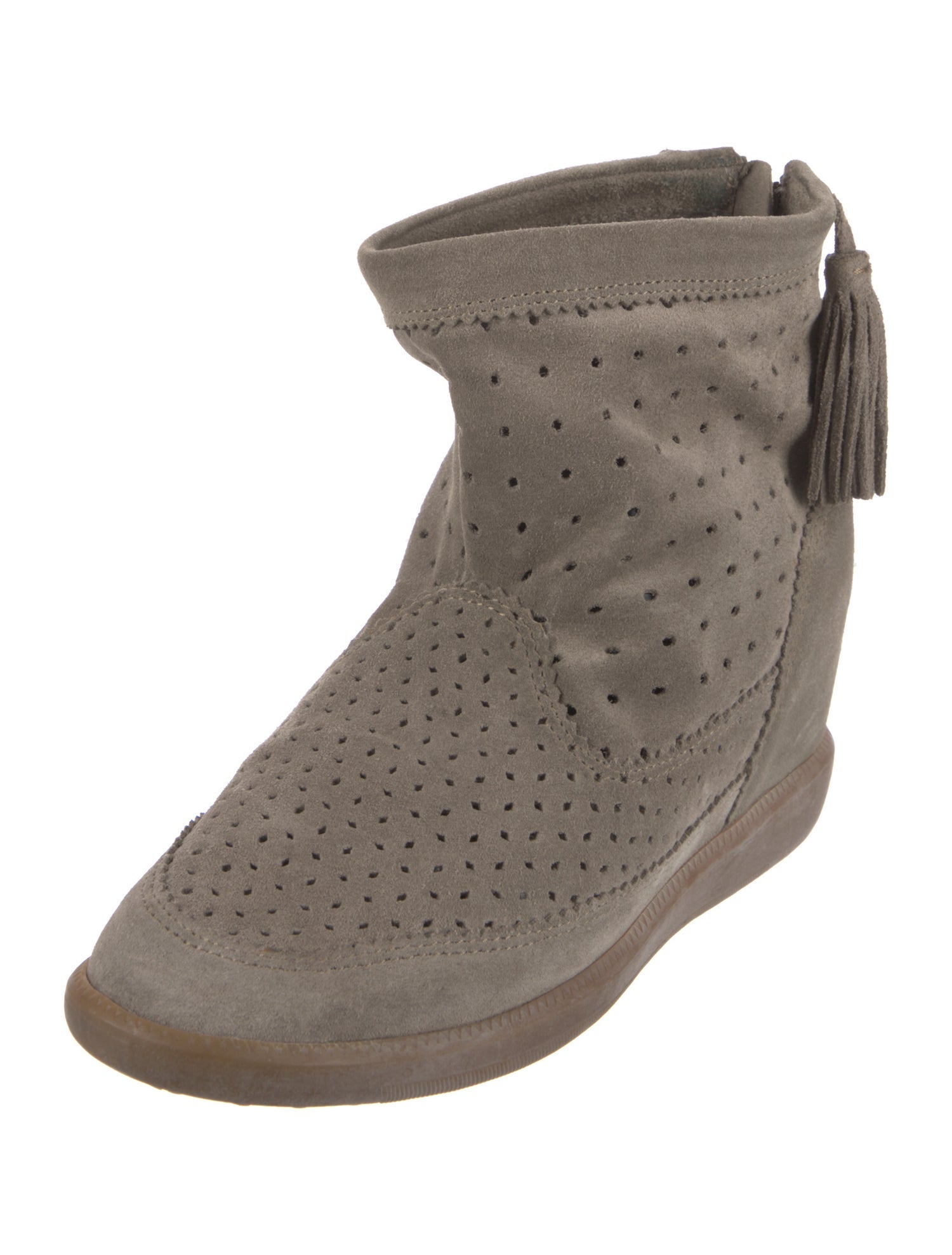 Isabel Marant Suede Lasercut Accents Boots