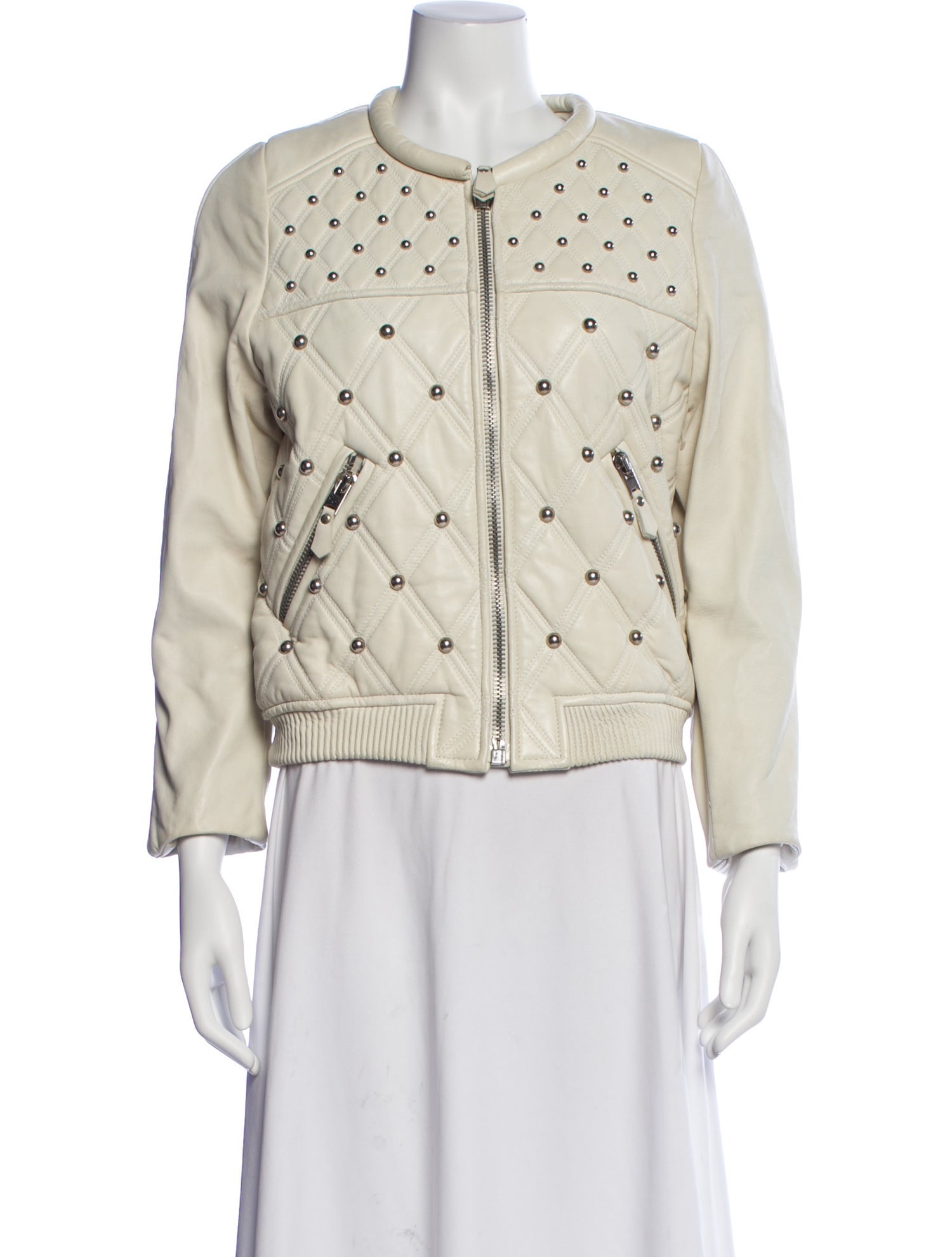 Isabel Marant Lambskin Polka Dot Print Evening Jacket