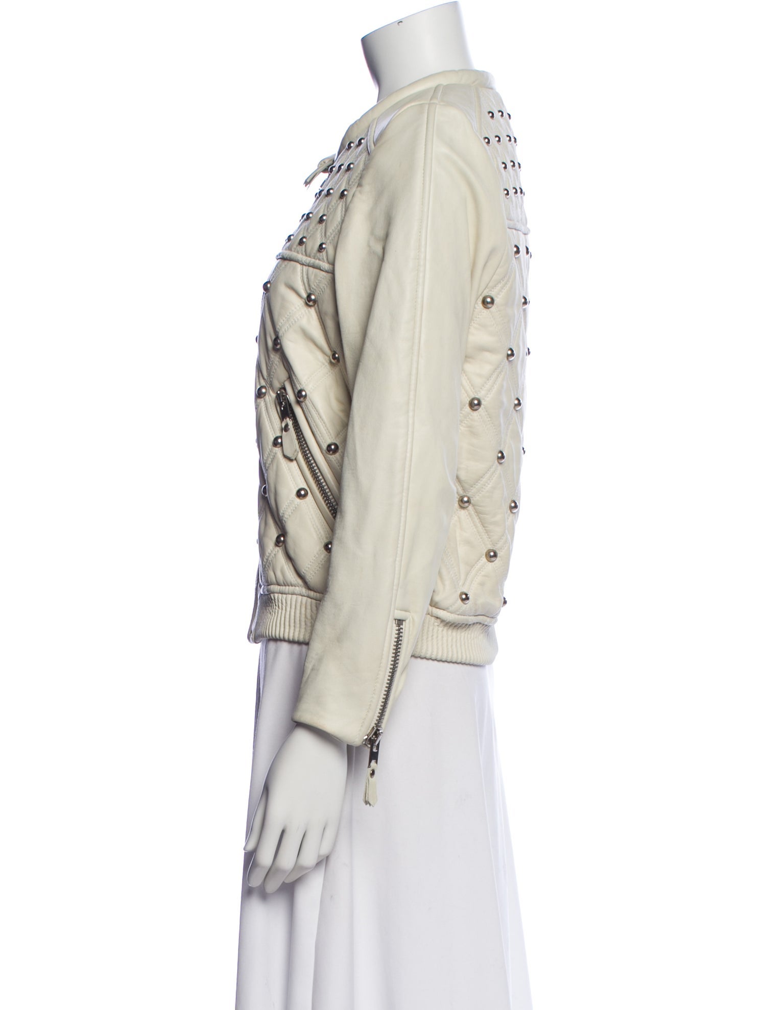 Isabel Marant Lambskin Polka Dot Print Evening Jacket