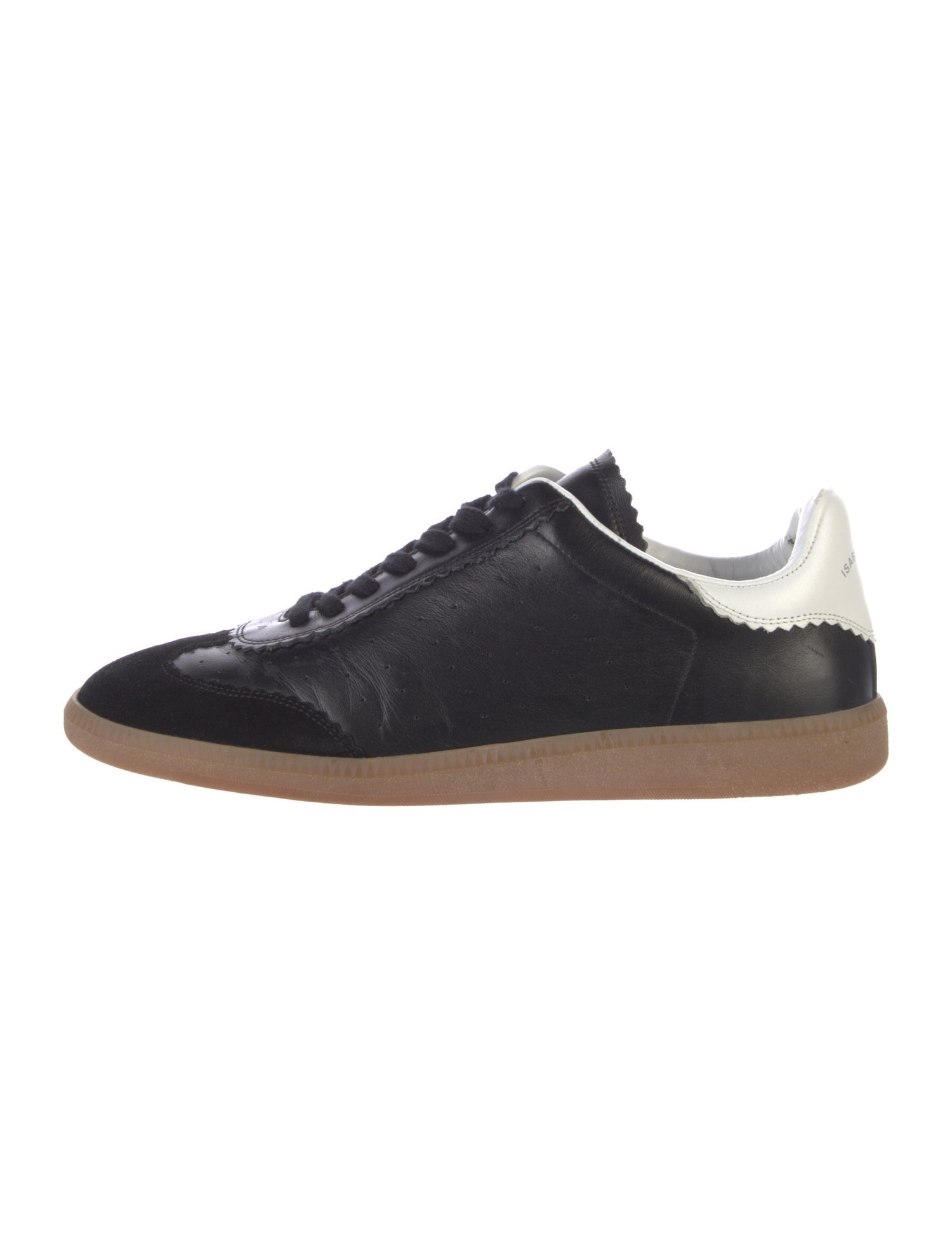 Isabel Marant Leather Colorblock Pattern Sneakers