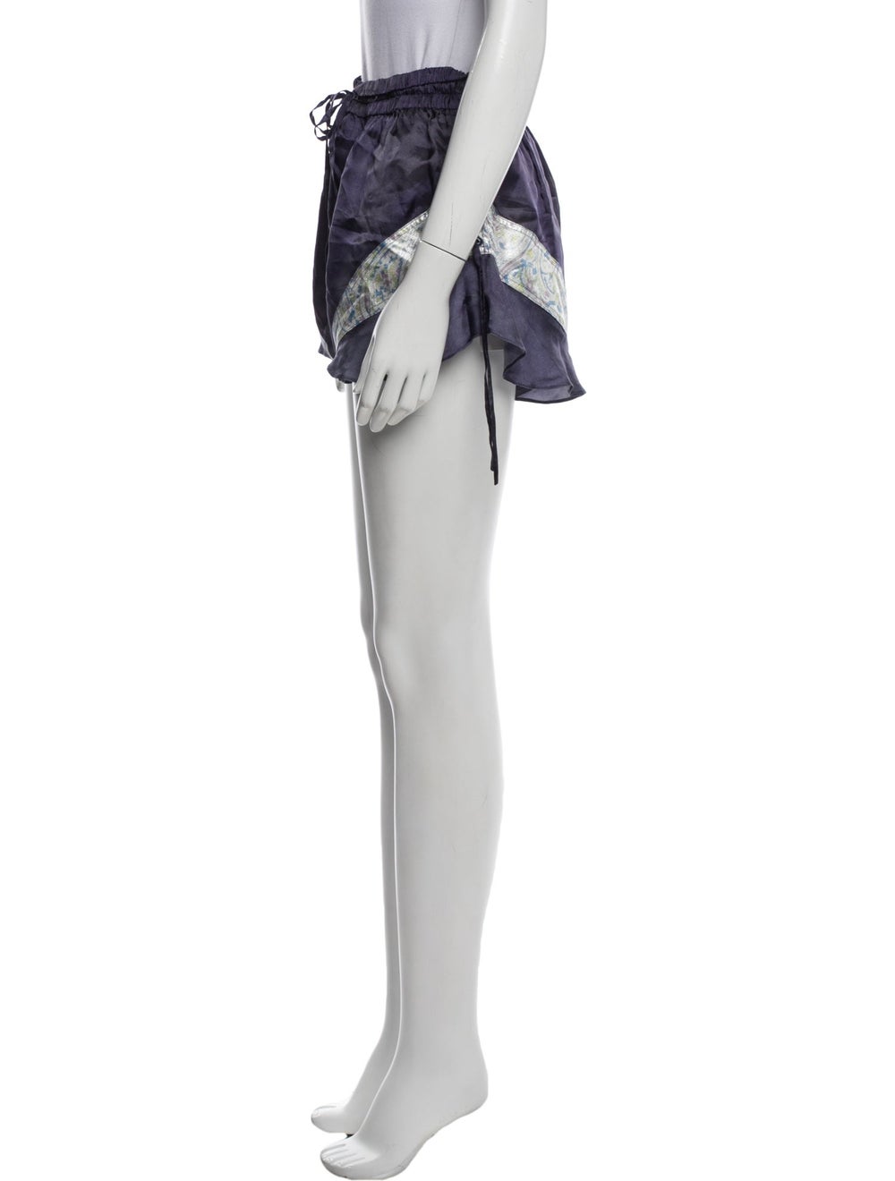 Isabel Marant Colorblock Pattern Mini Shorts - image 2