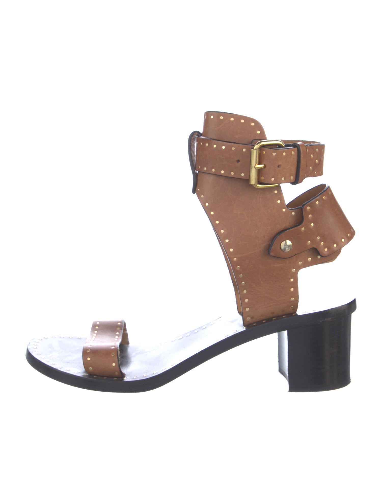 Isabel Marant Leather Studded Accents Gladiator Sandals