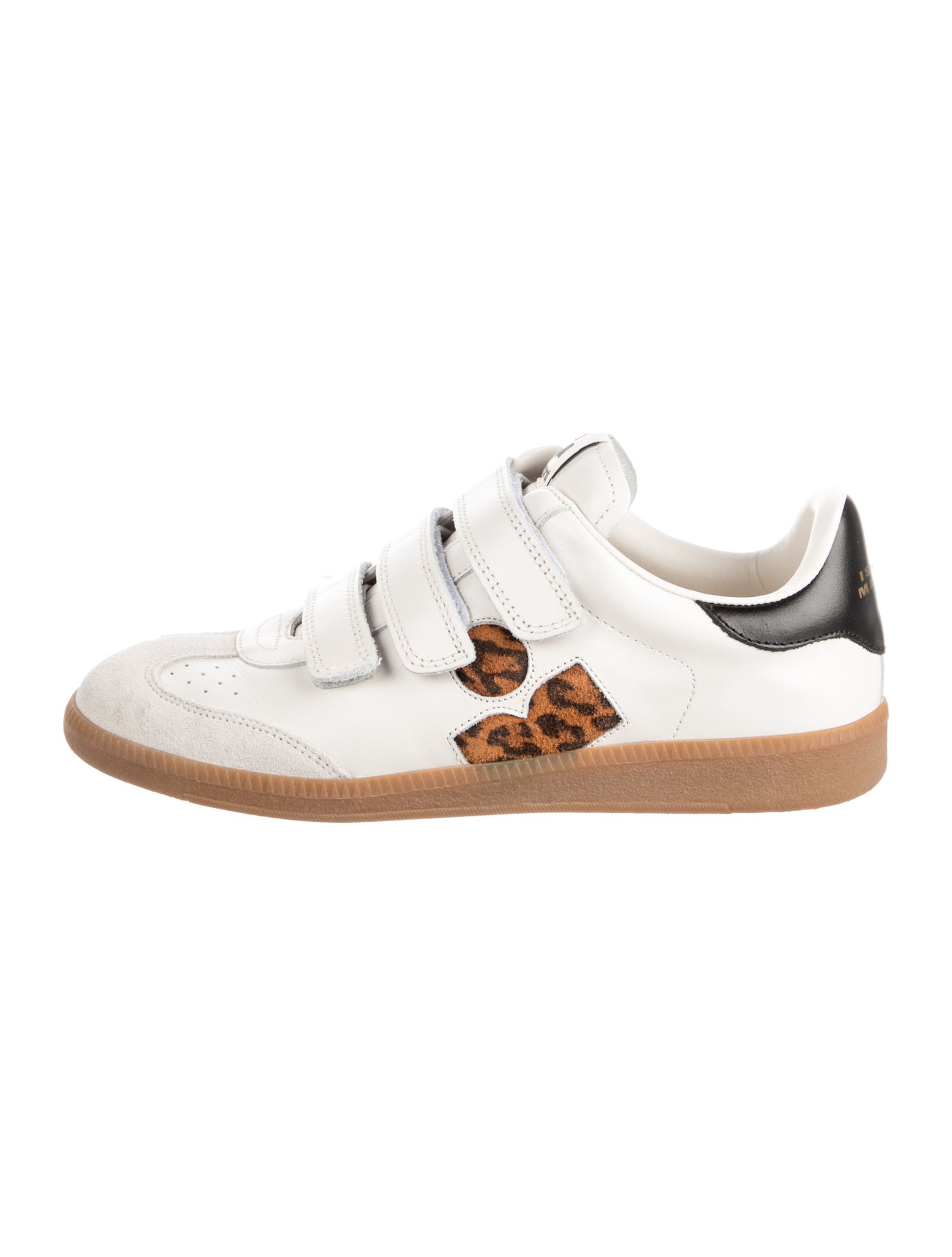 Isabel Marant Leather Animal Print Sneakers