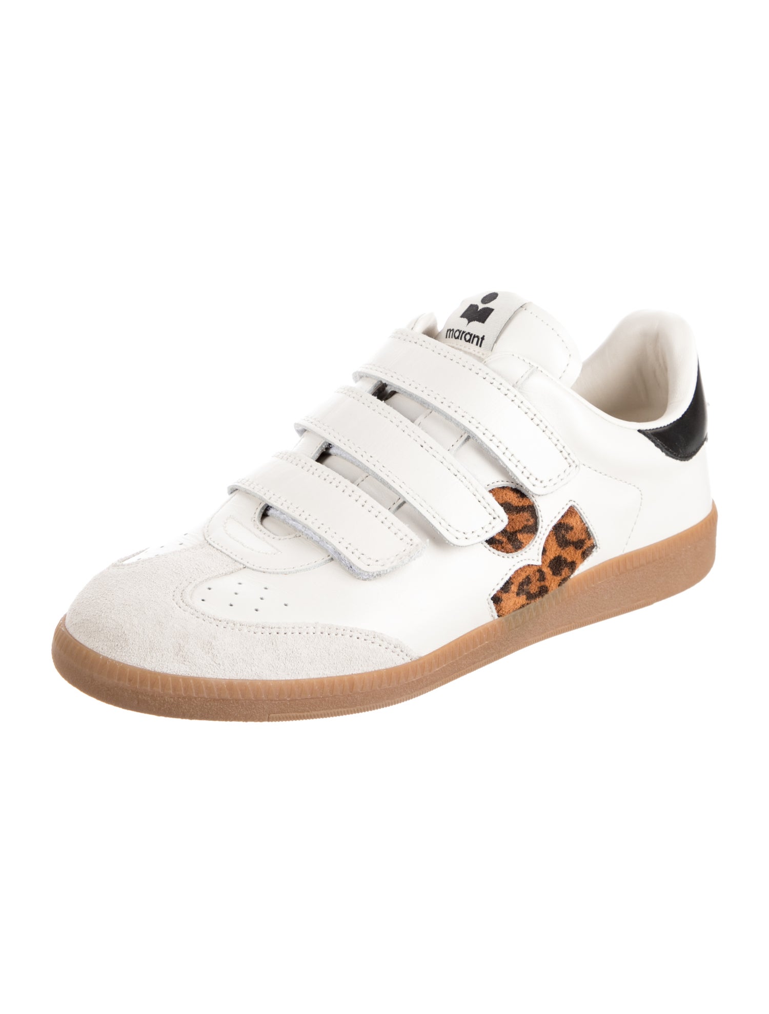 Isabel Marant Leather Animal Print Sneakers
