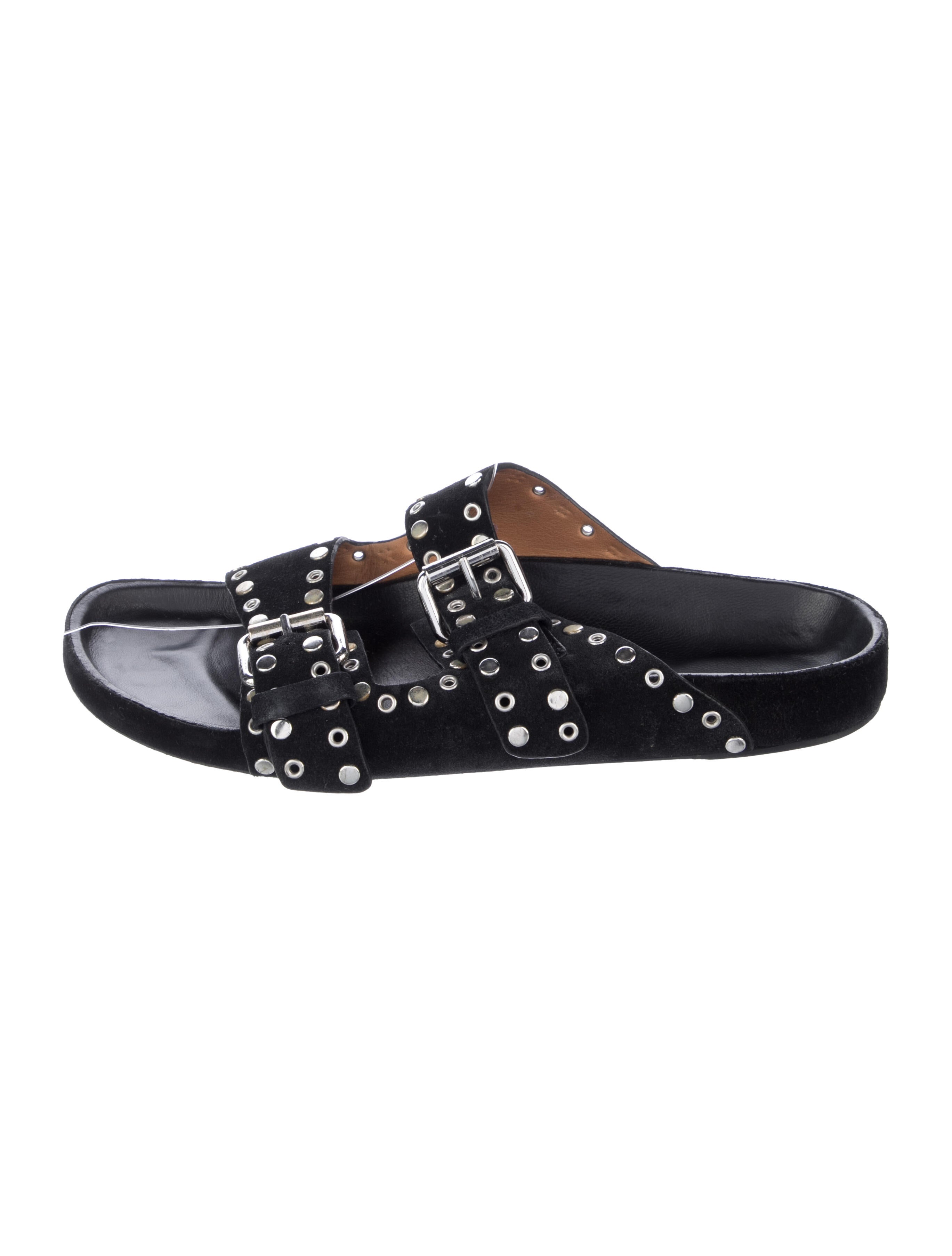 Isabel Marant Suede Studded Accents Slides