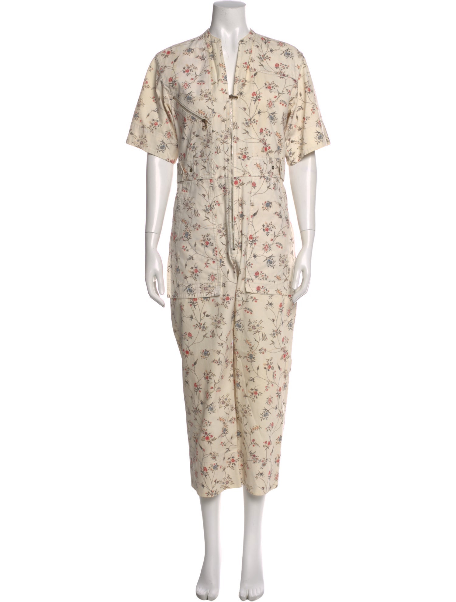 Isabel Marant Floral Print V-Neck Jumpsuit