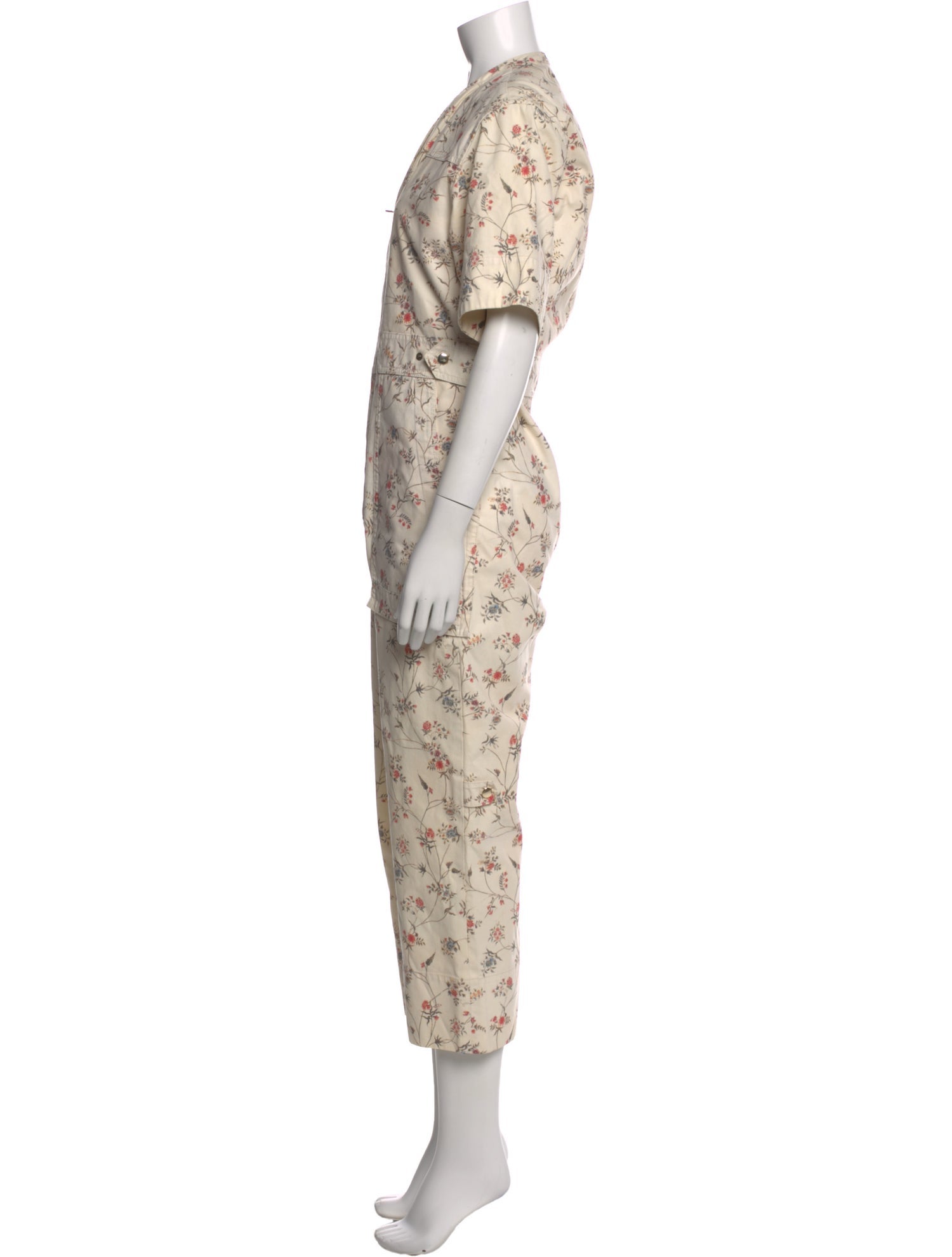 Isabel Marant Floral Print V-Neck Jumpsuit