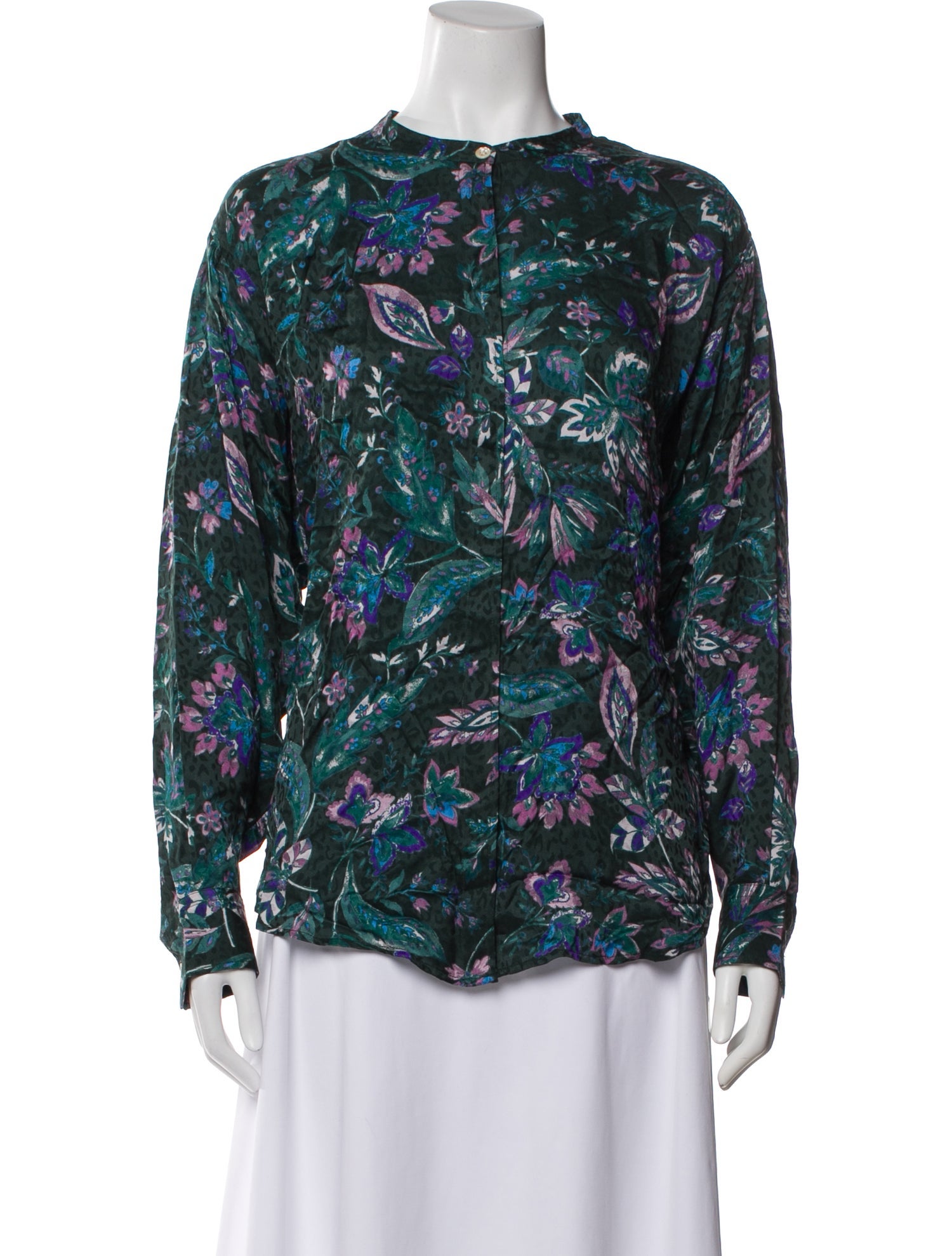 Isabel Marant Floral Print Long Sleeve Blouse