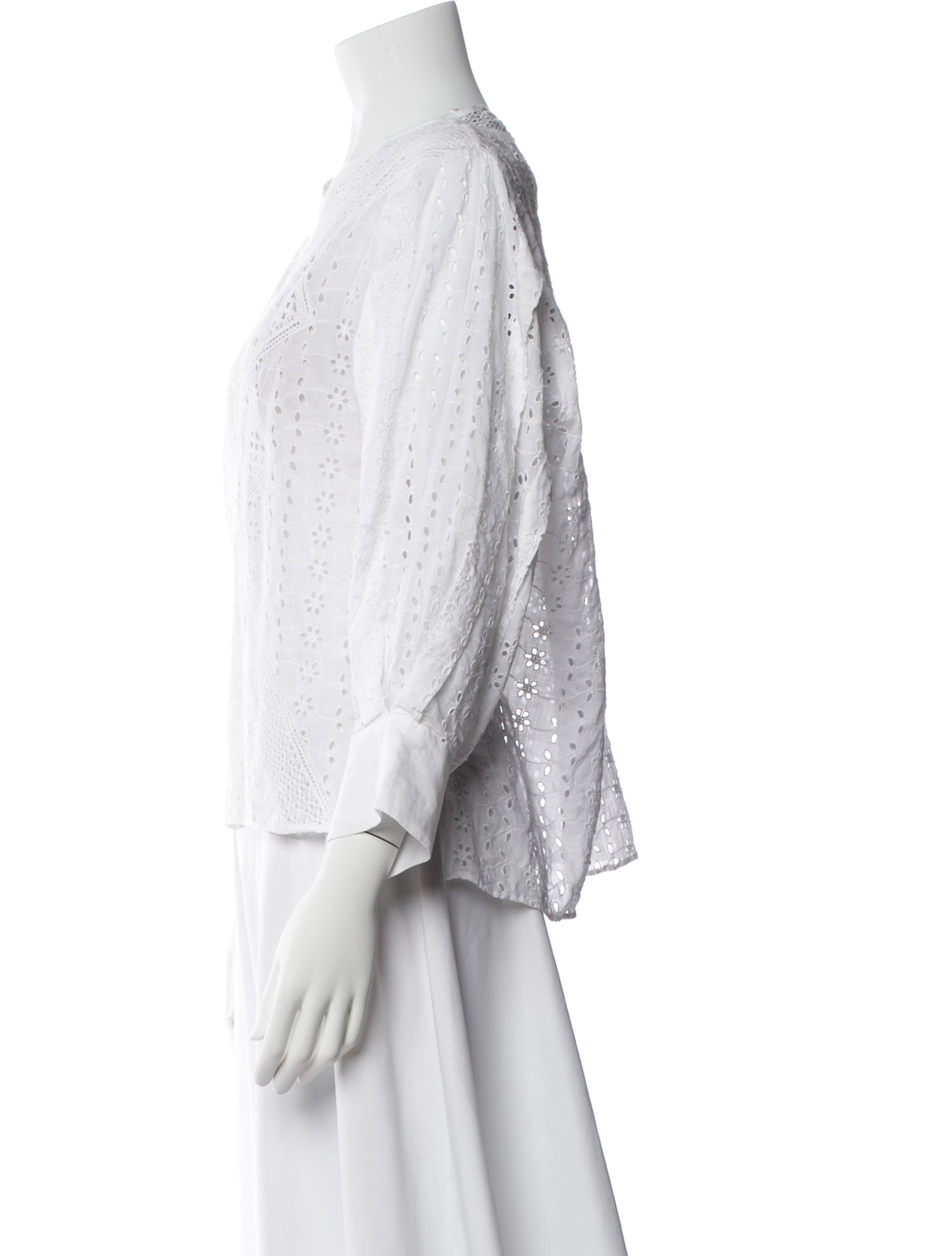 Isabel Marant Lace Pattern Crew Neck Blouse