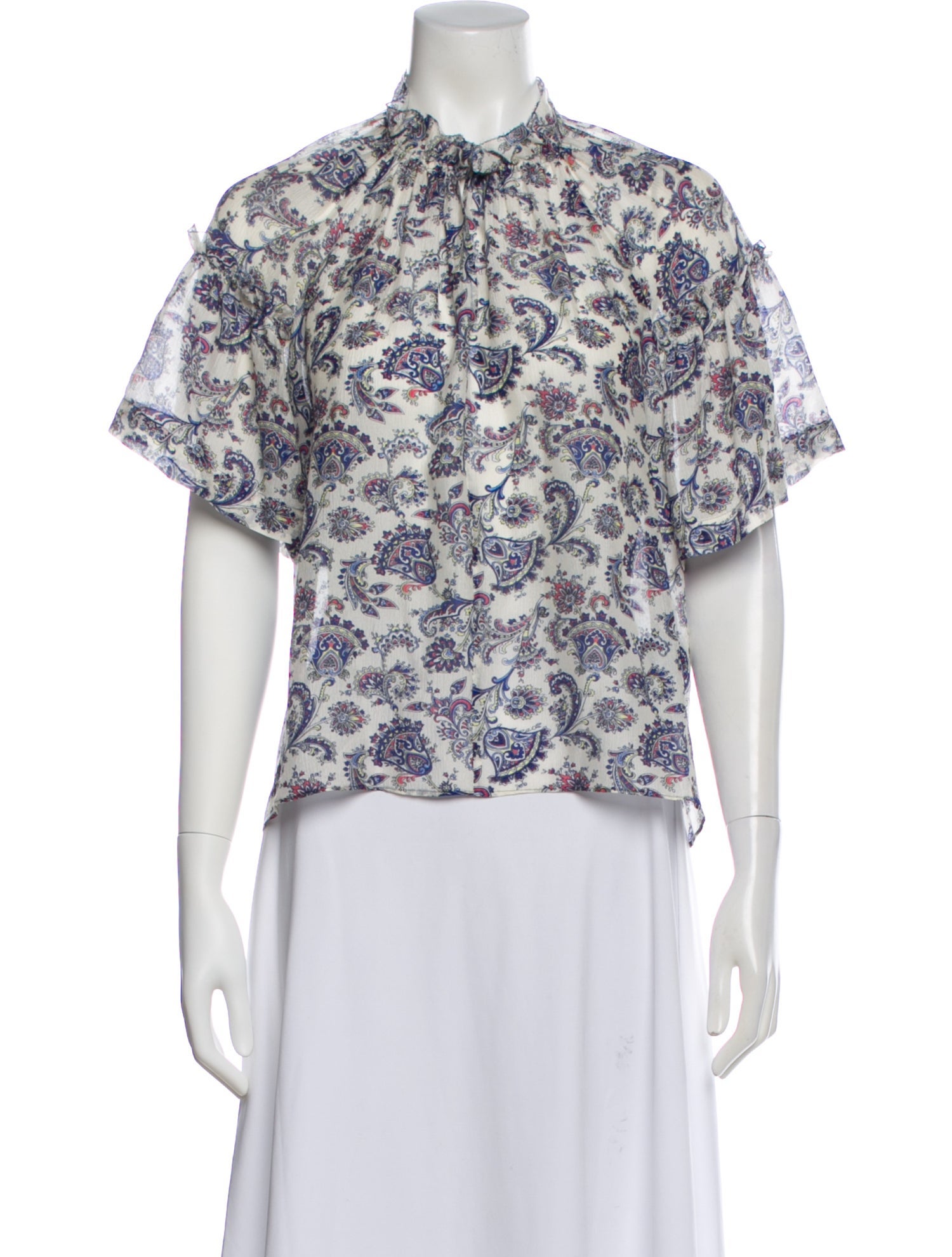Isabel Marant Silk Paisley Print Blouse