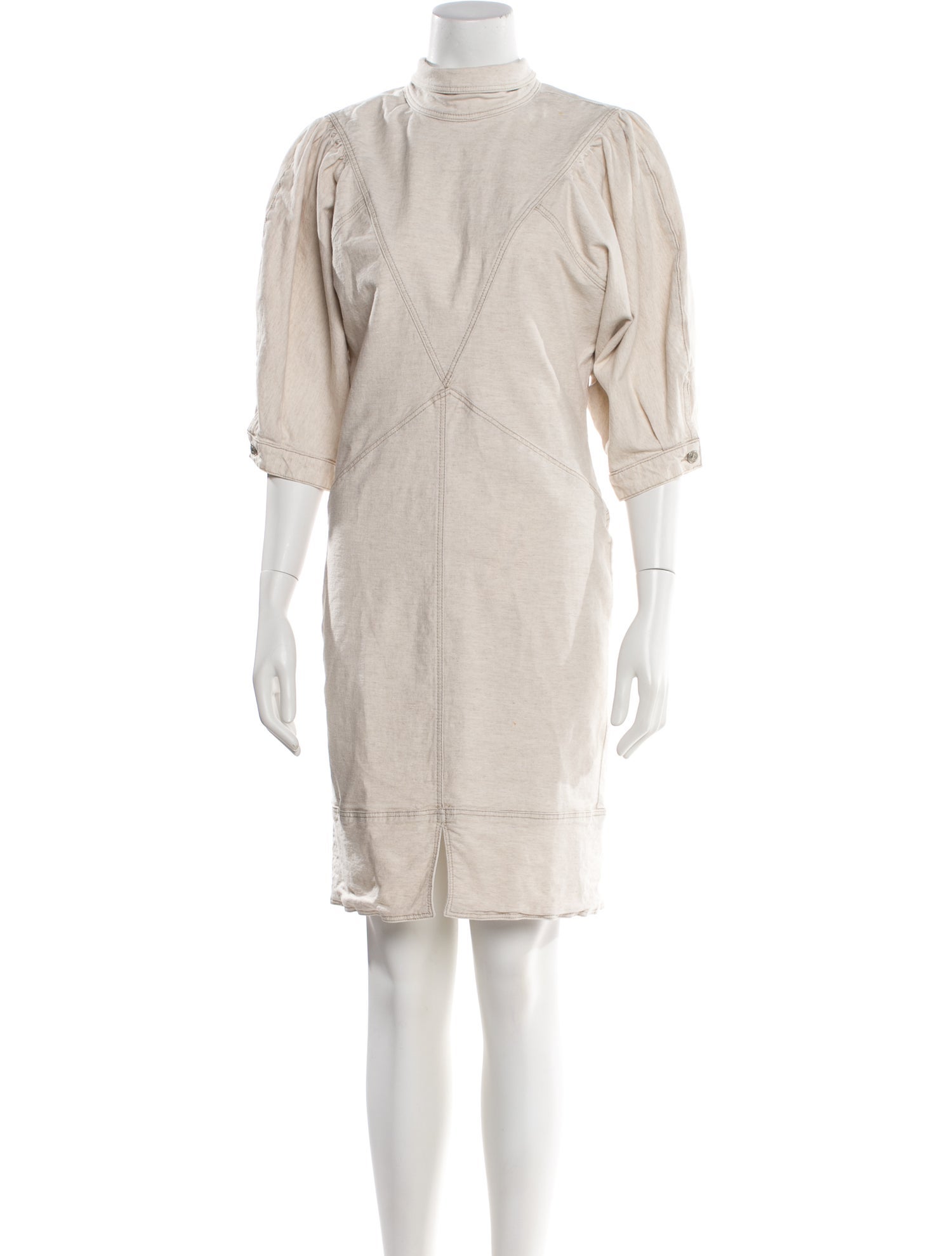 Isabel Marant Mock Neck Knee-Length Dress