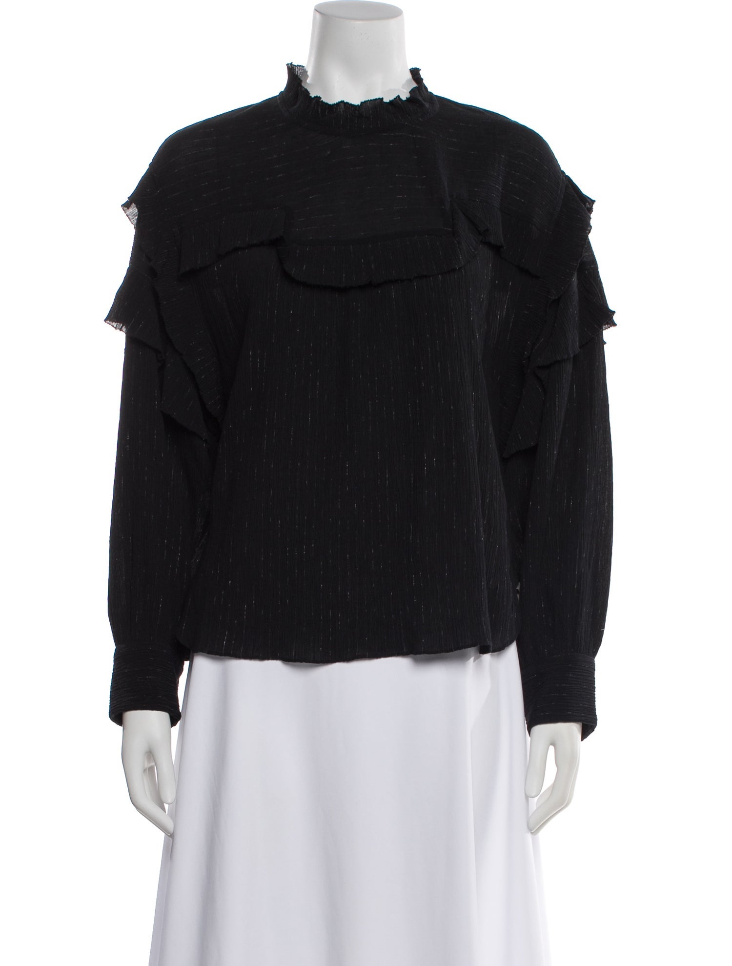 Isabel Marant Mock Neck Long Sleeve Top