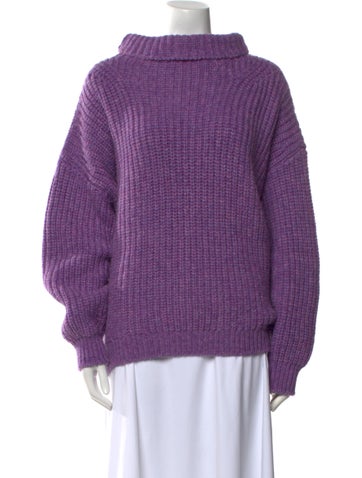 Pre-owned Isabel Marant Mock Neck Sweater In Purple