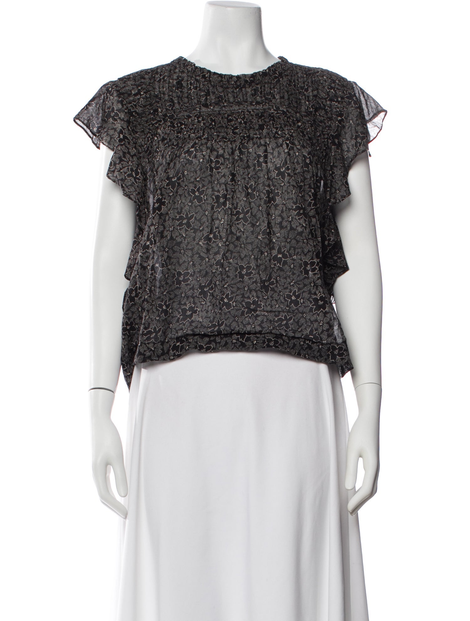 Isabel Marant Floral Print Crew Neck Top