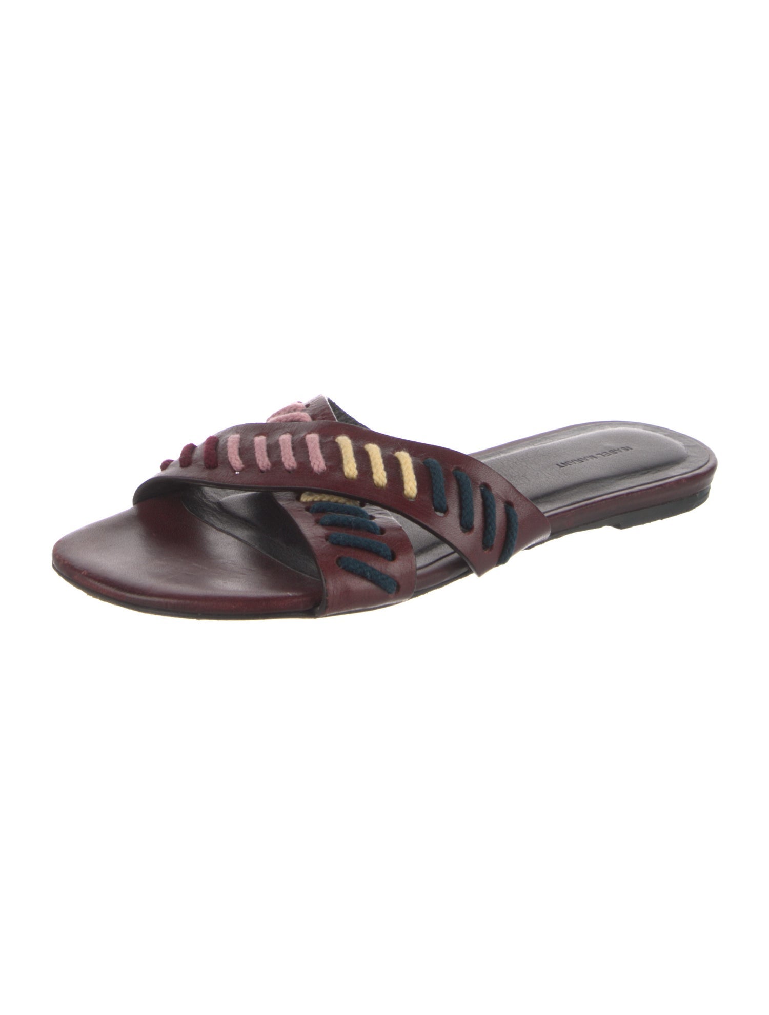 Isabel Marant Leather Striped Slides