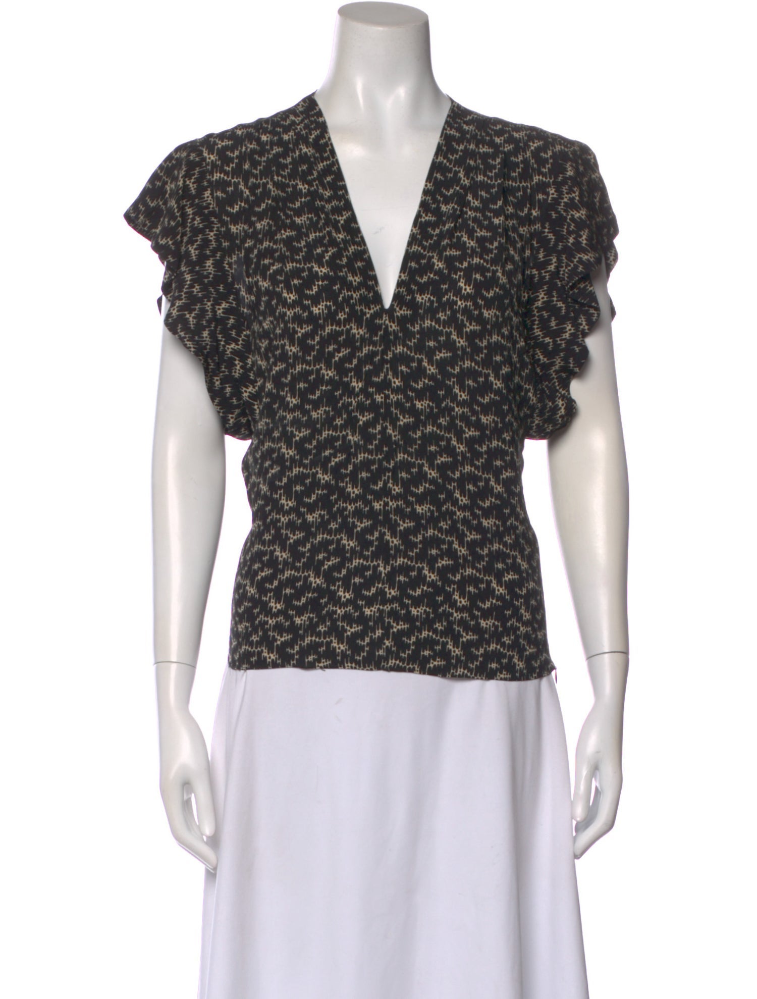 Isabel Marant Patterned V-Neck Top