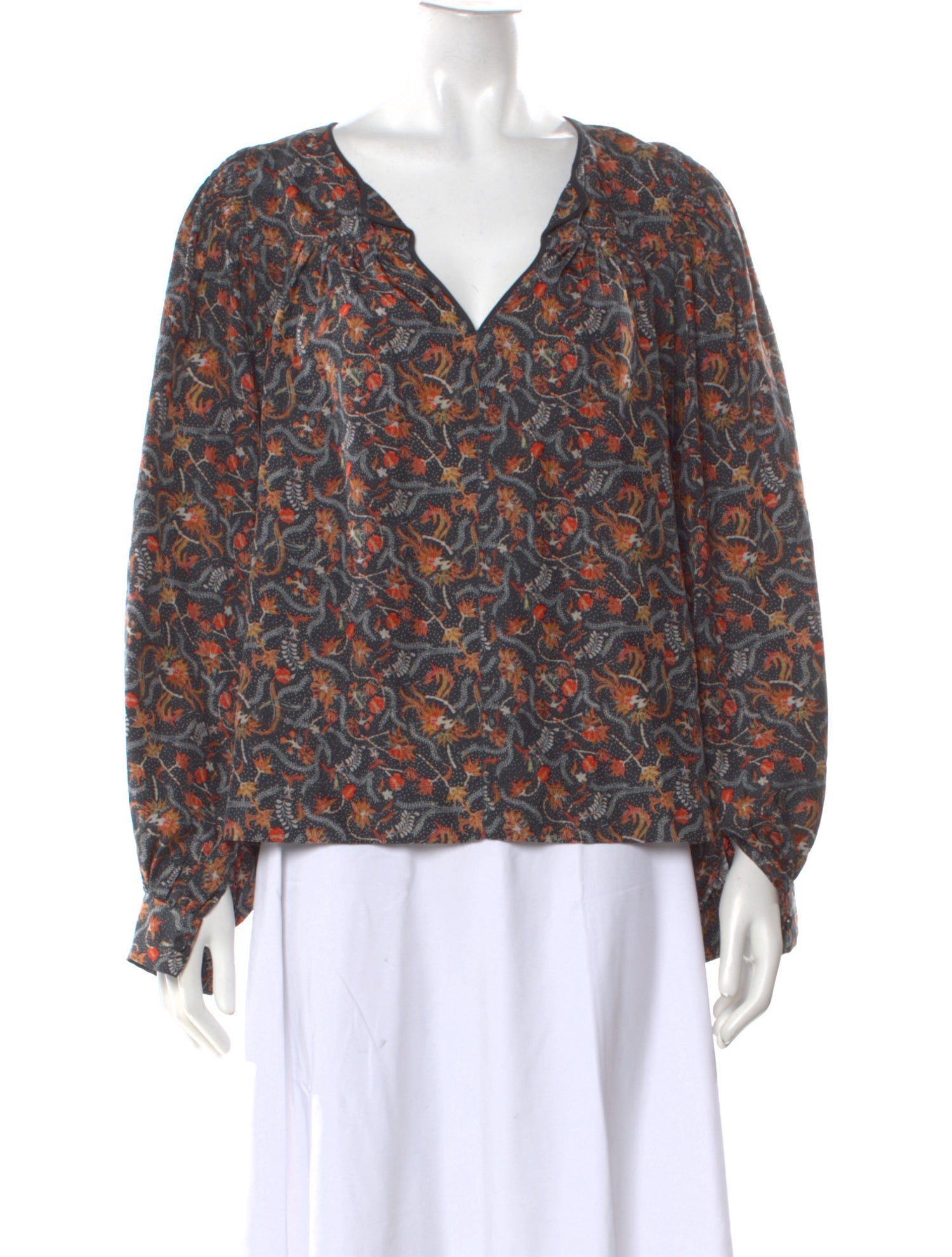 Isabel Marant Silk Floral Print Blouse