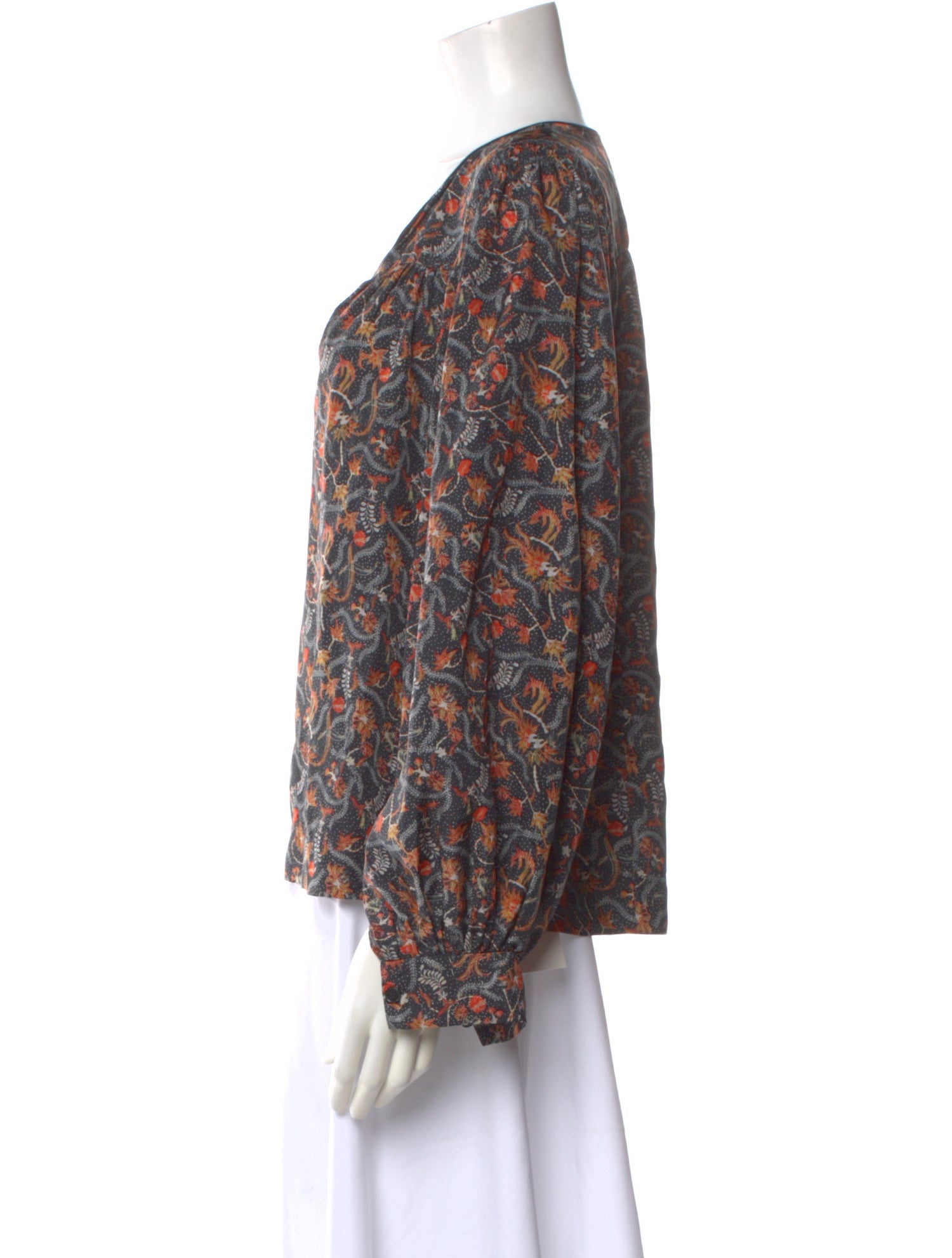Isabel Marant Silk Floral Print Blouse