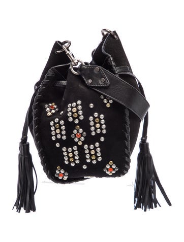 Pre-owned Isabel Marant Suede Bucket Bag In Black